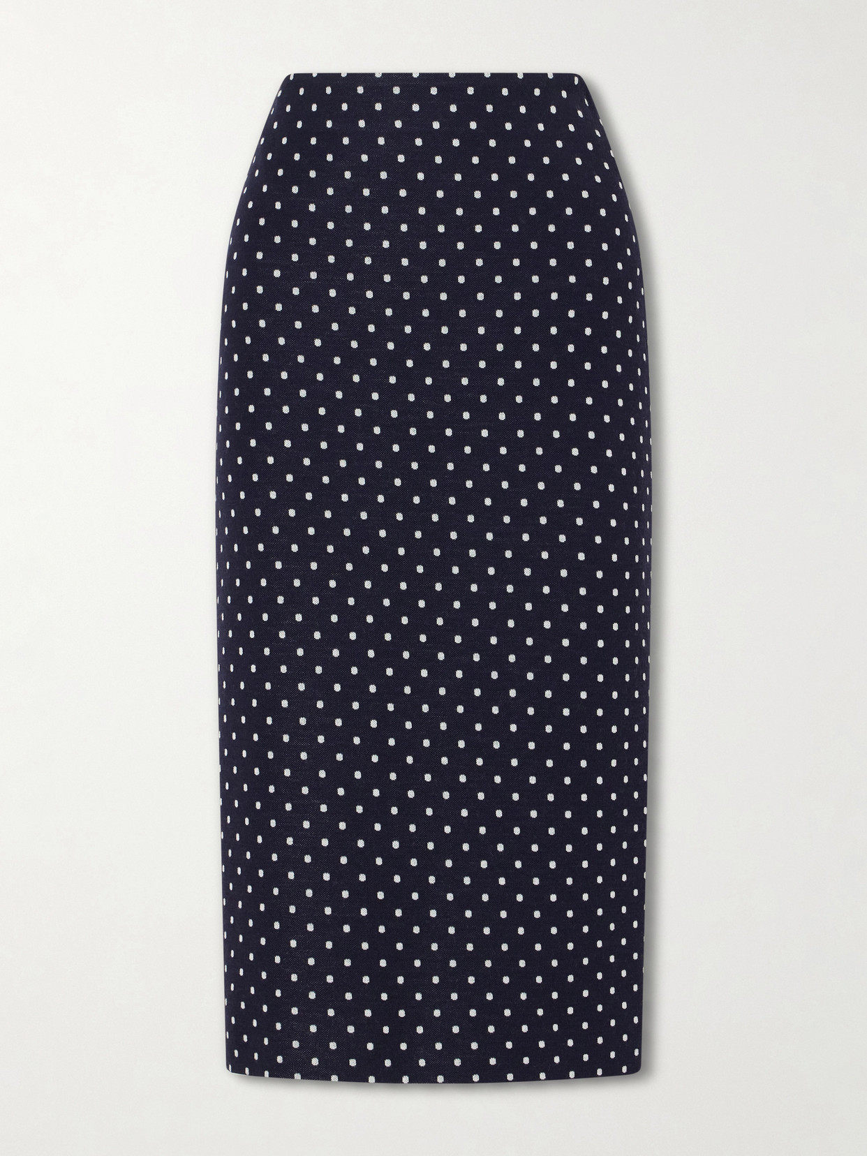 Max Mara - Polka-dot Jersey Midi Skirt - Blue