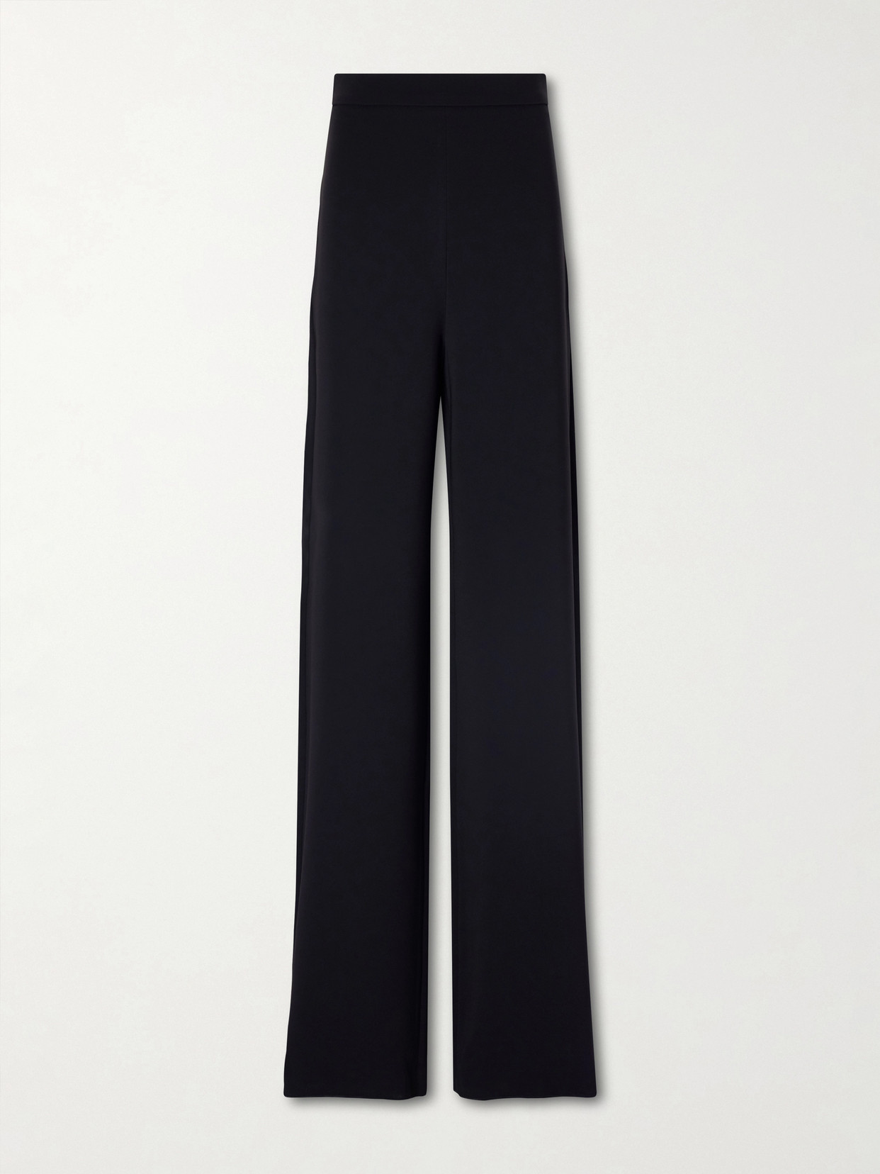 Max Mara Crepe Wide-leg Pants In Black