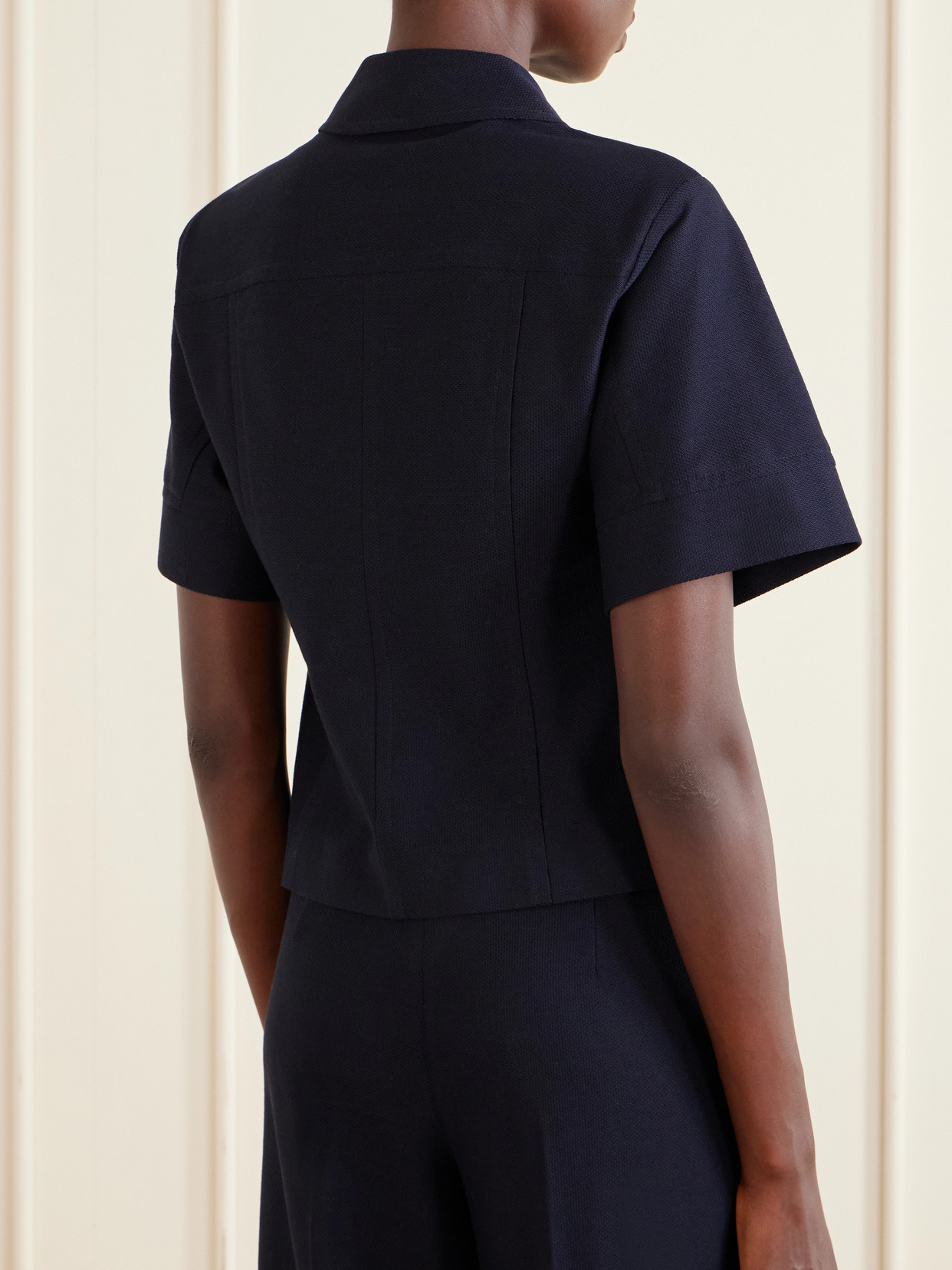 Paneled Cotton-Piqué Shirt
