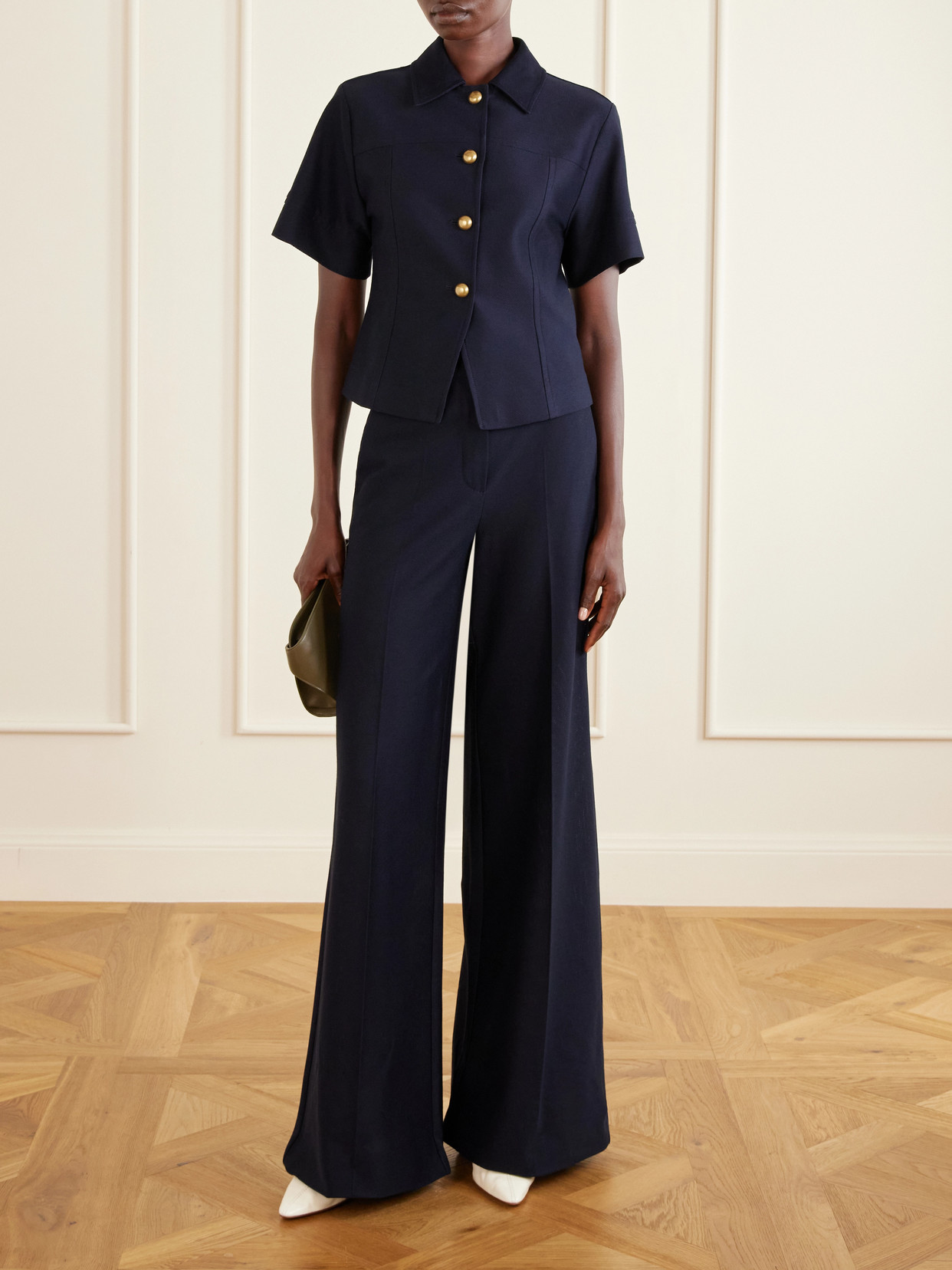 Paneled Cotton-Piqué Shirt