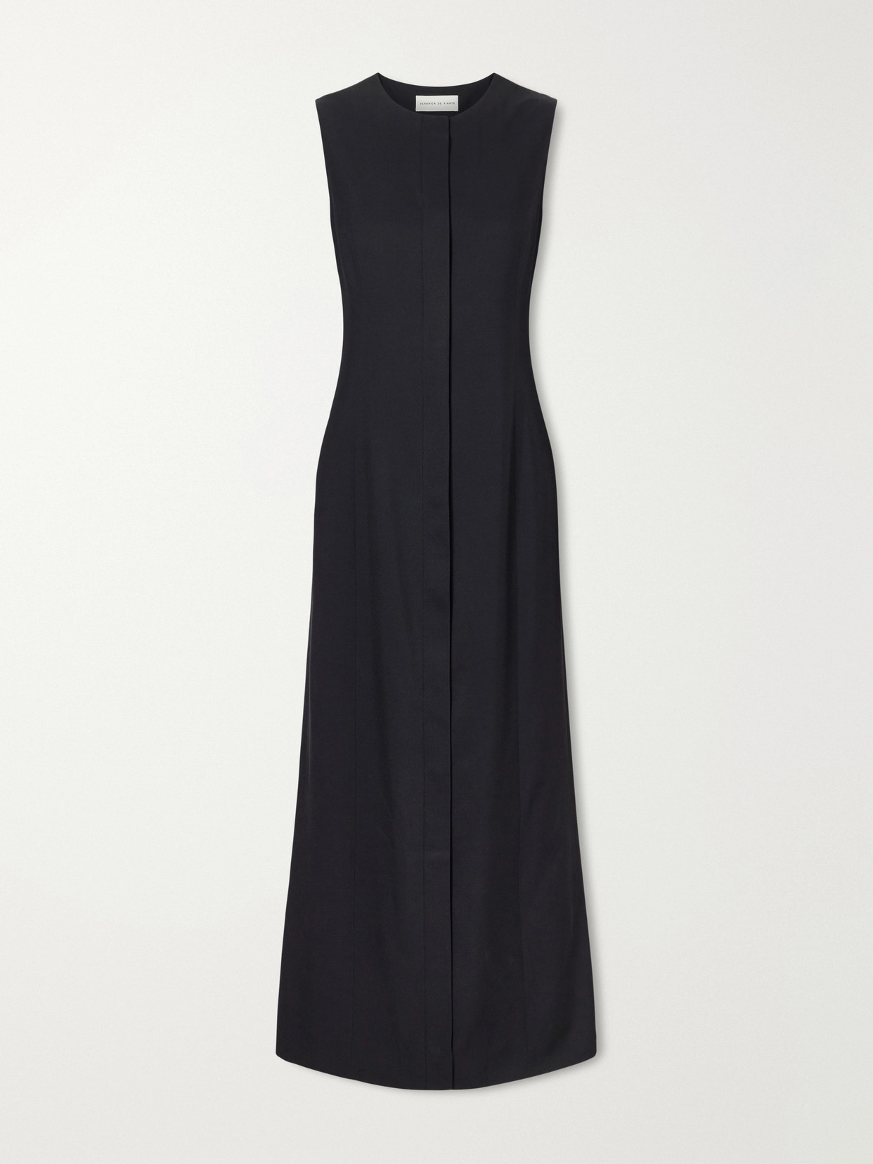 Veronica De Piante Hana Split Silk Dress In Black