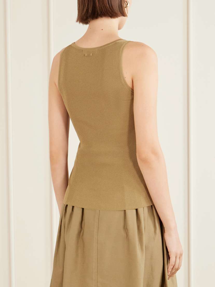 Max Mara Ribbed Woven Tank | Thumbnail 4 Max Mara Ribbed Woven Tank | Thumbnail 4