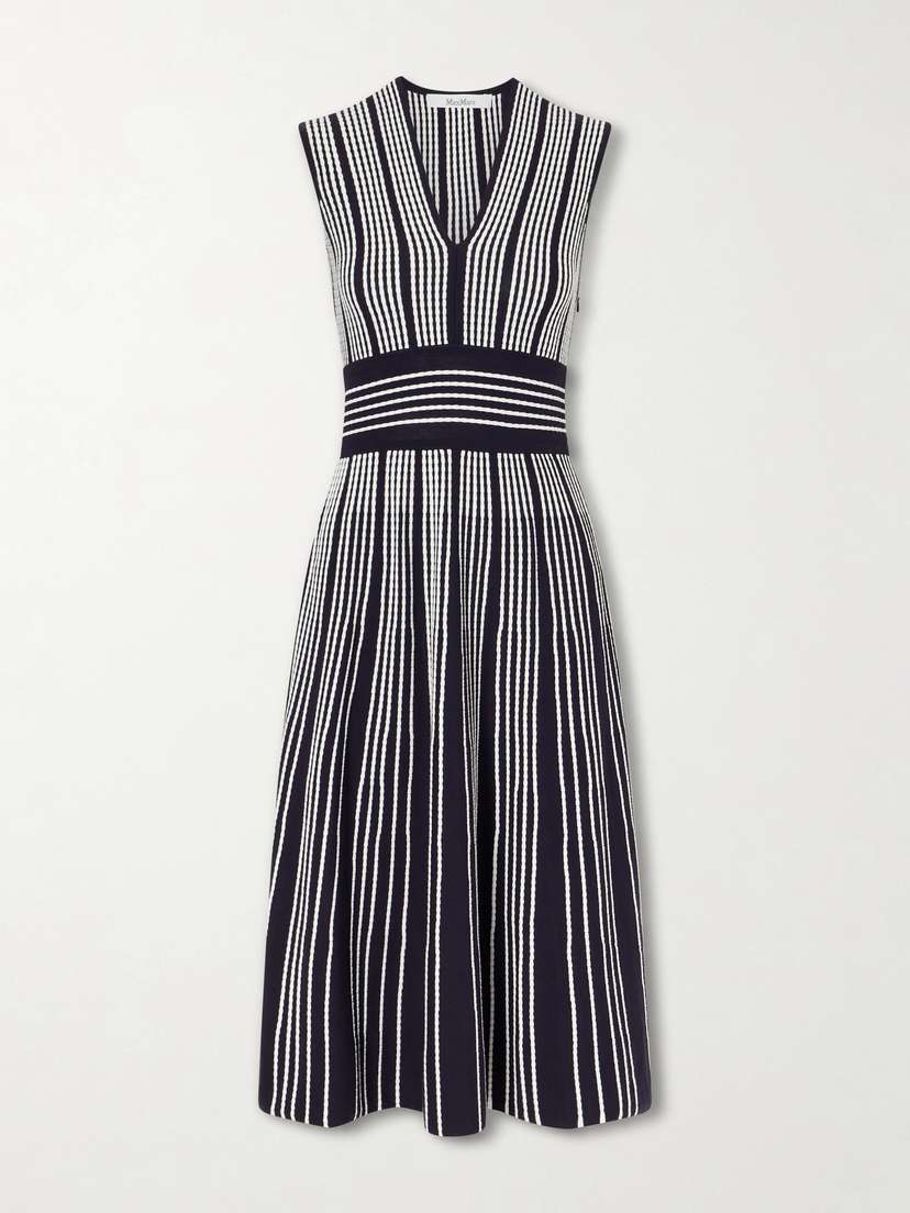Max Mara Mainile Mxmagreste Striped Knitted Dress | Thumbnail 5 Max Mara Mainile Mxmagreste Striped Knitted Dress | Thumbnail 5