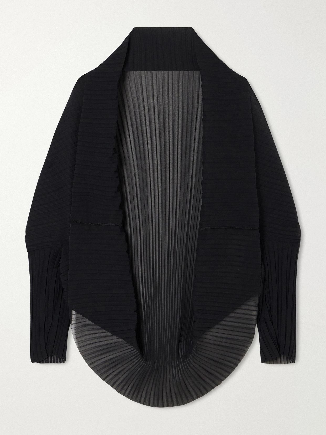 Max Mara Mxavesuvio Pleated Organza Blouse In Multi
