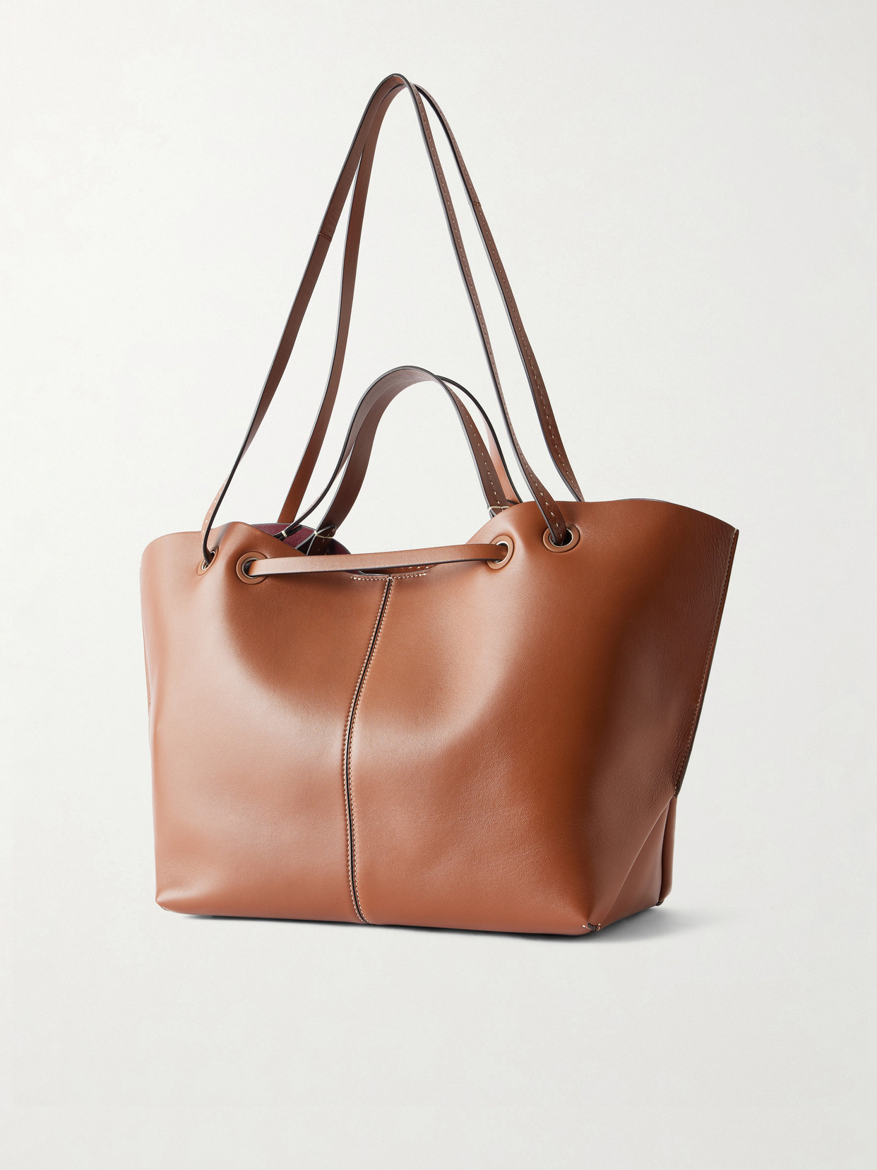 Max Mara Leather Shoulder Bag In Brown