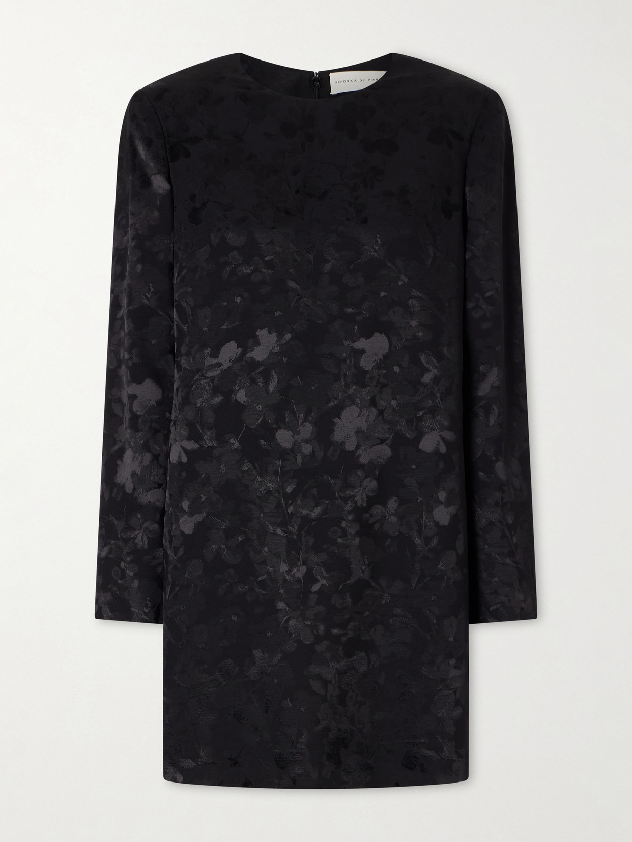Veronica De Piante Carlota Floral-jacquard Dress In Black