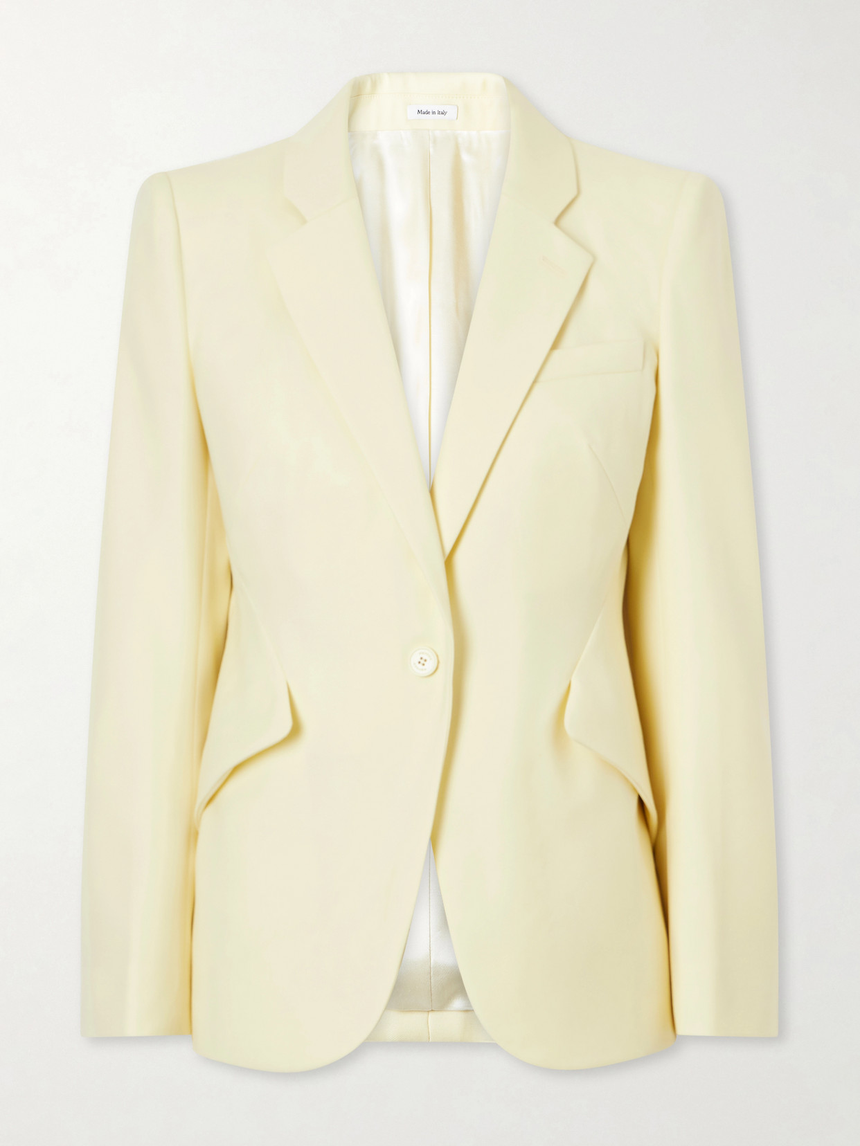 Alexander Mcqueen Wool Blazer In Yellow