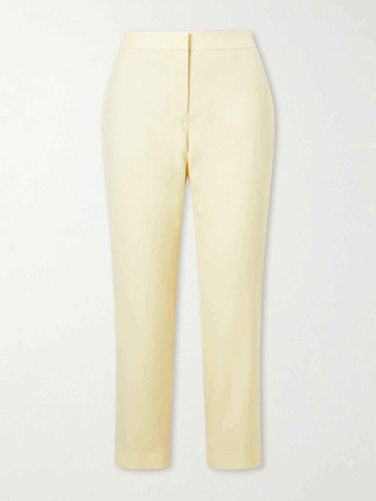 Alexander Mcqueen Wool Straight-leg Pants In Yellow