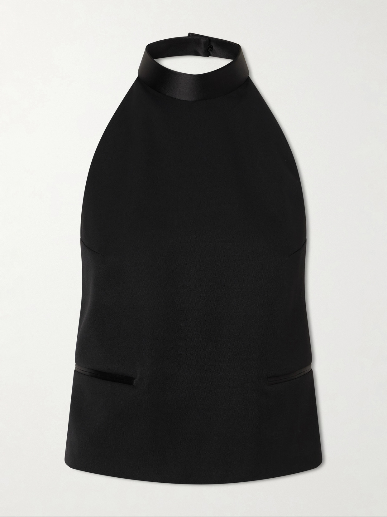 Alexander Mcqueen Halterneck Backless Top In Black