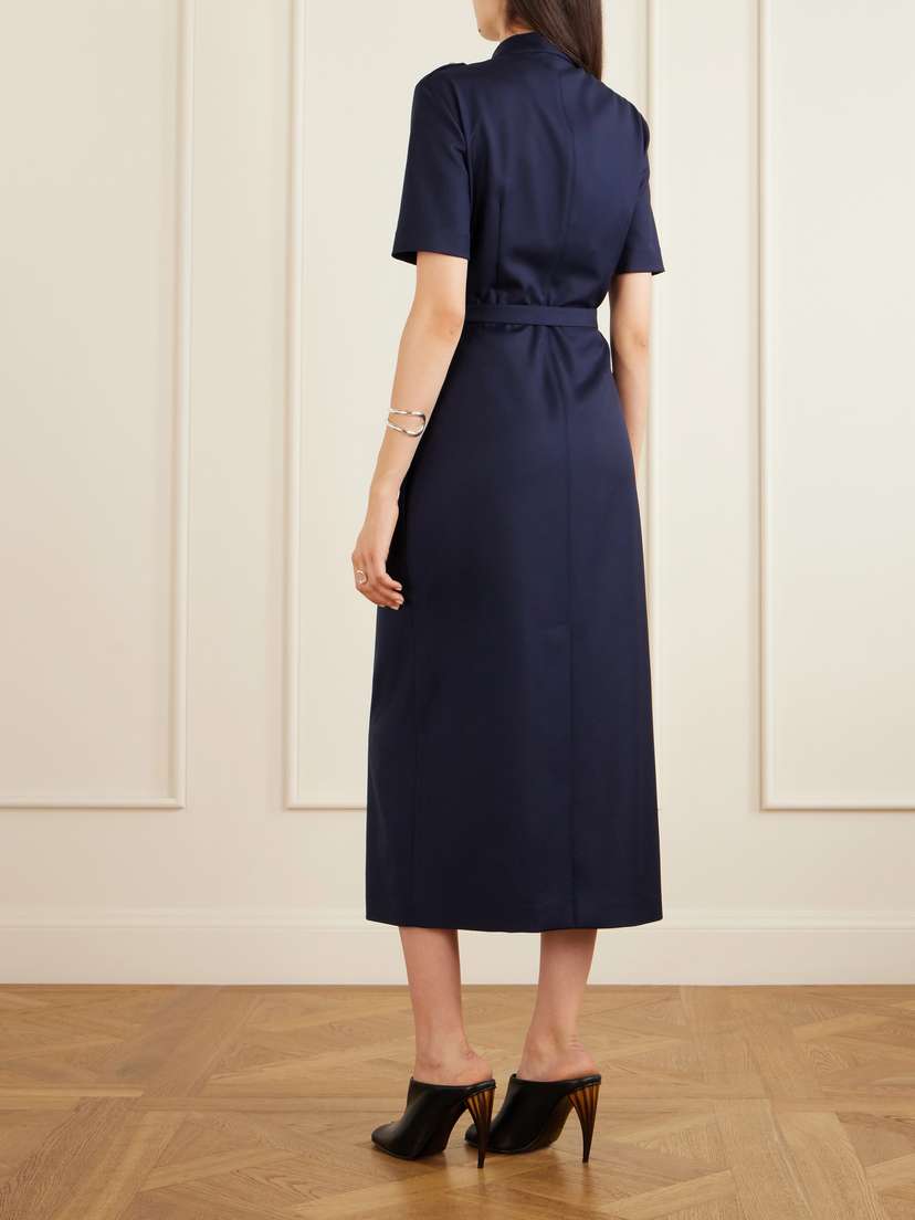 Alexander McQueen Police Belted Pleated Midi Dress | Thumbnail 3 Alexander McQueen Police Belted Pleated Midi Dress | Thumbnail 3