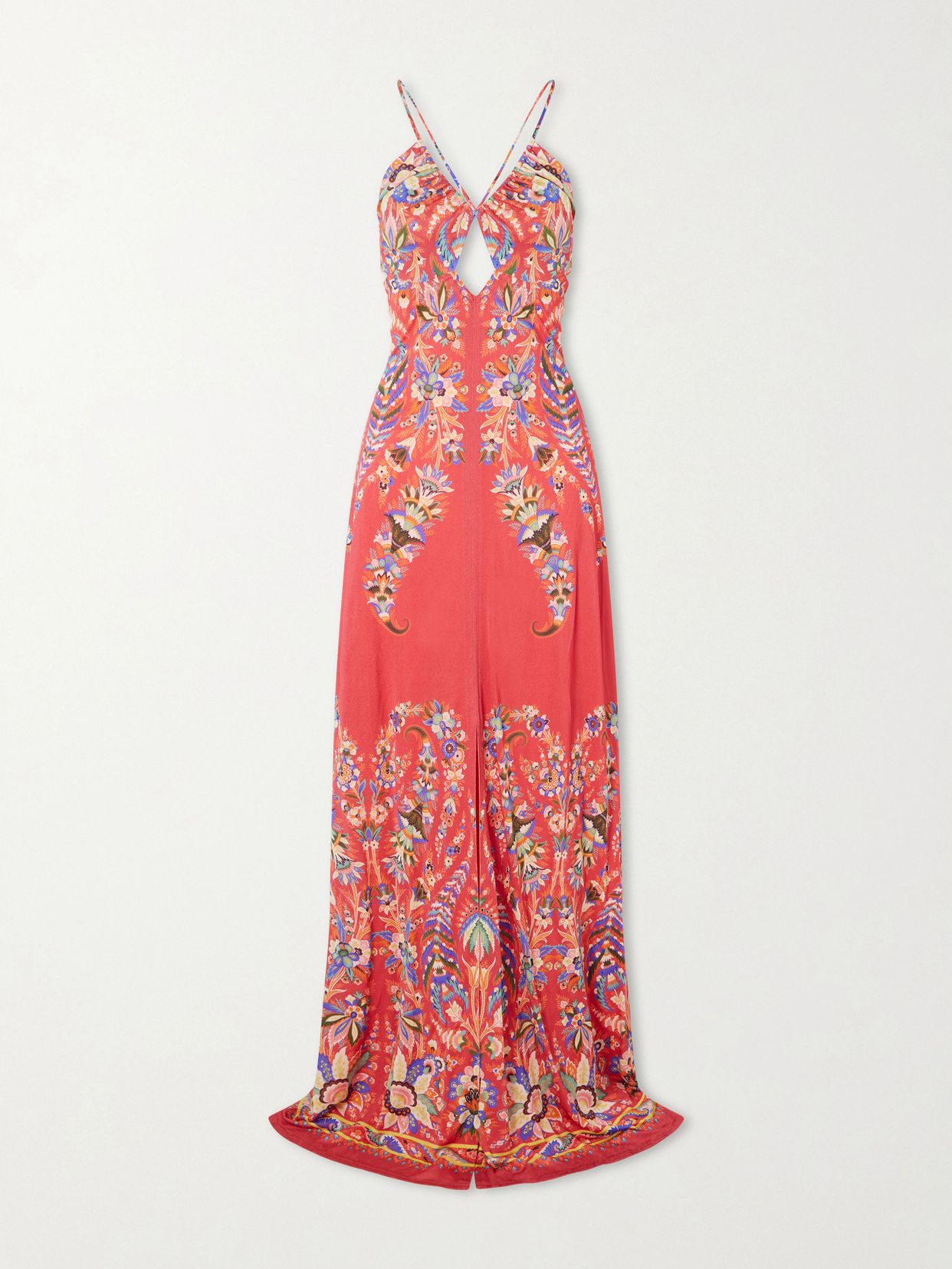 Floral-print crepe maxi dress