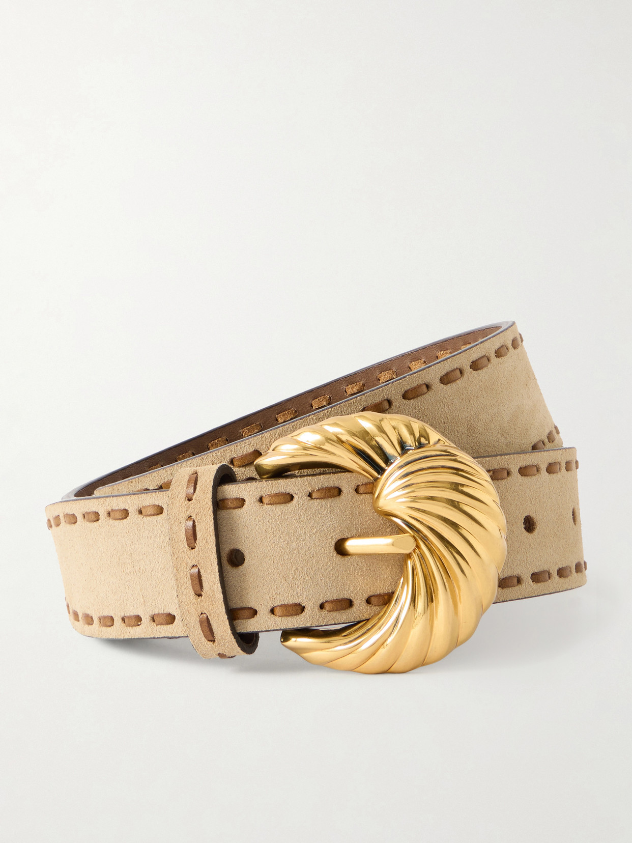 Etro Suede Belt In Neutral