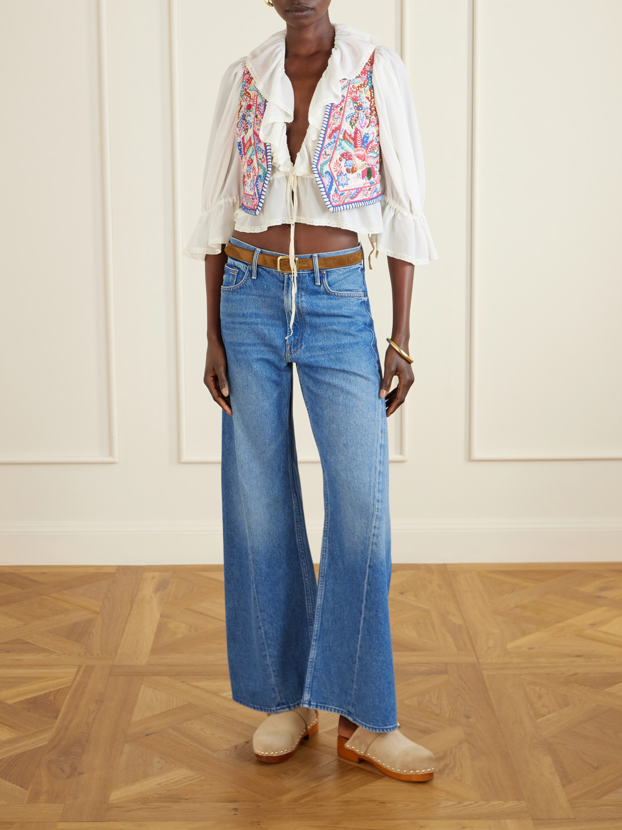 Embroidered Cotton Vest