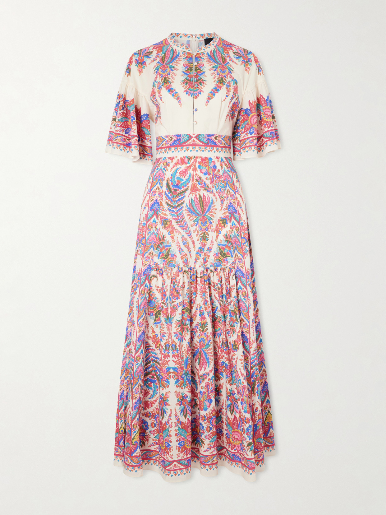 Etro Printed Cotton-poplin Maxi Dress In Multi