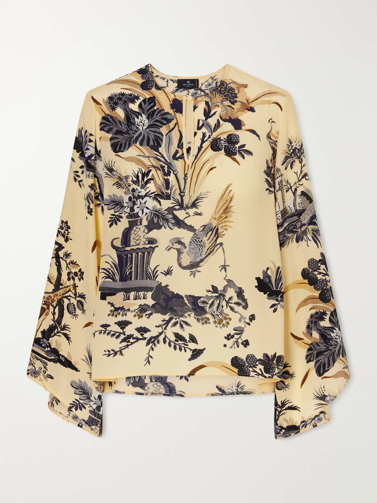 Etro Floral-printed Silk Crepe De Chine Blouse