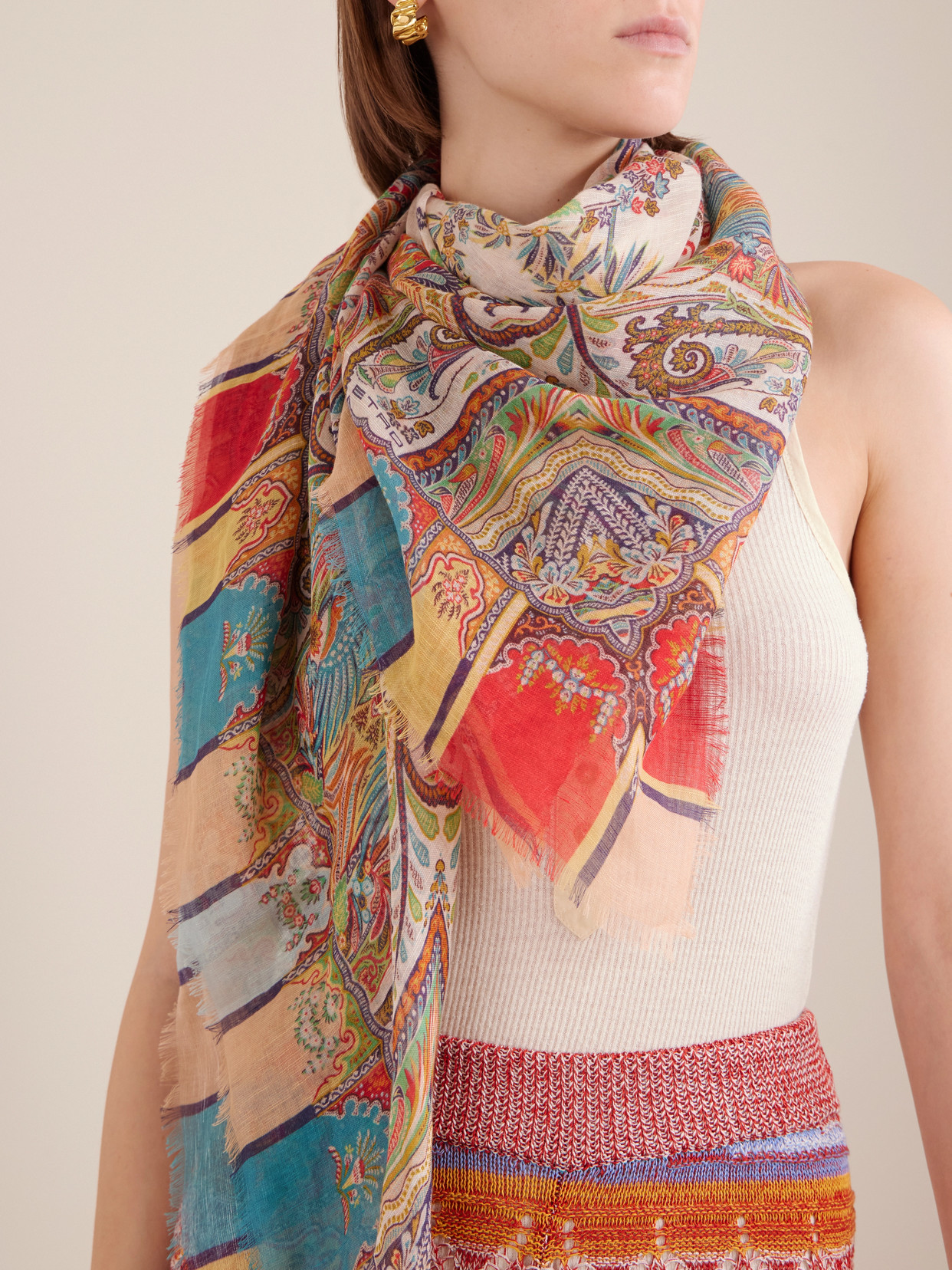 Etro Aida Printed Scarf In Multi