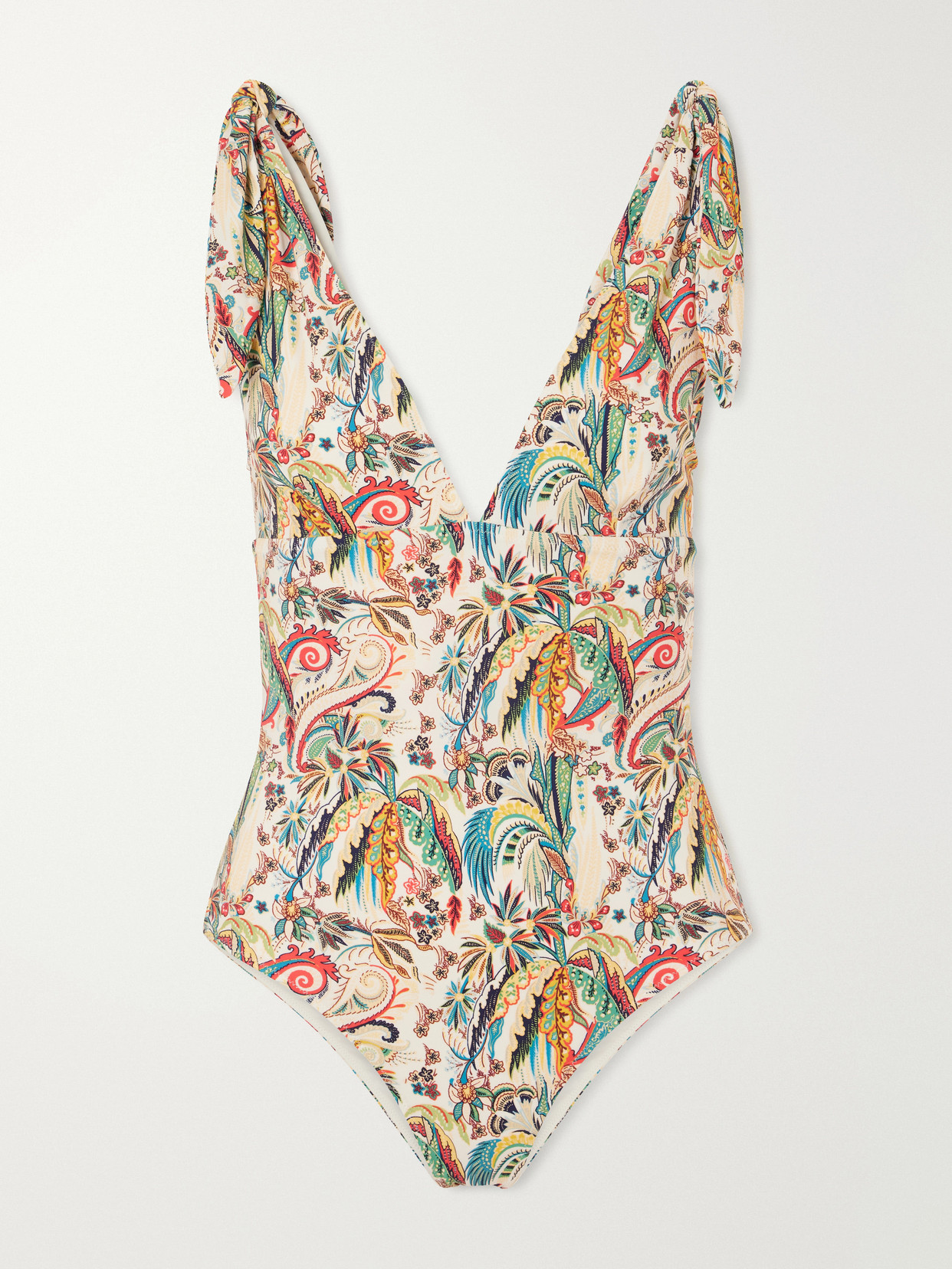 Etro Printed Swimsuit In White