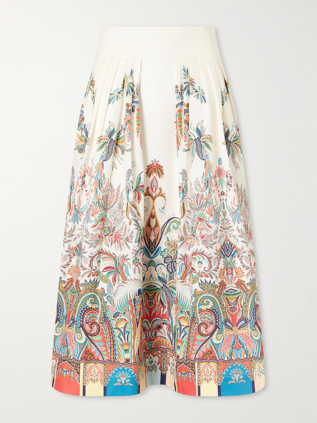 Paisley-Print Cotton-Poplin Midi