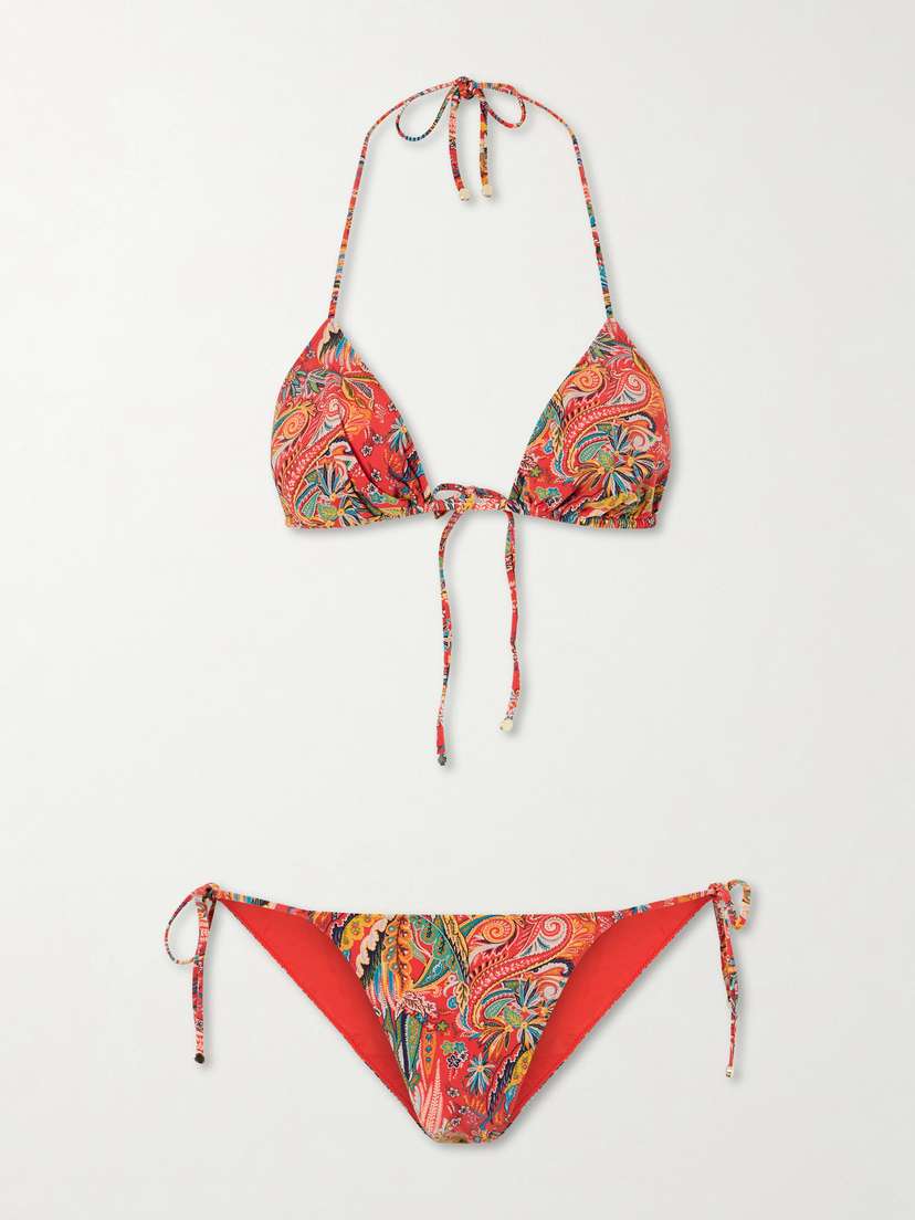 Etro Paisley-print Triangle Bikini