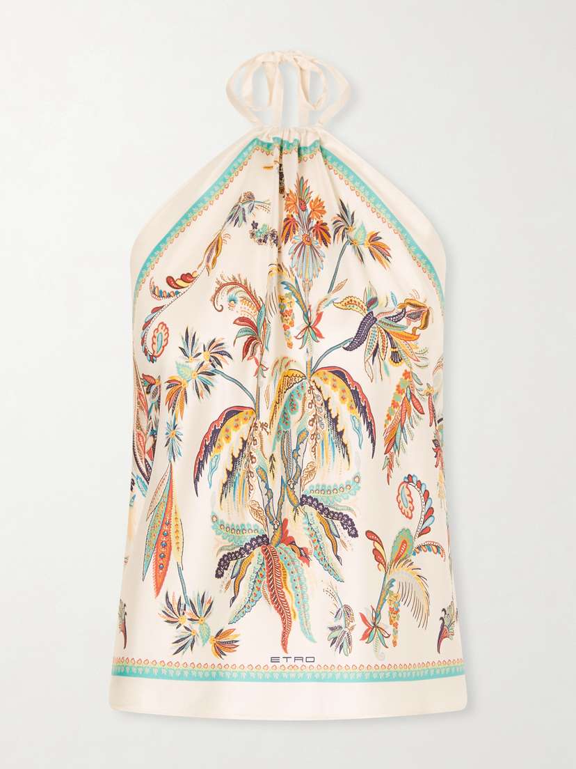Etro Triangle Floral-print Silk-twill Top | Thumbnail 5 Etro Triangle Floral-print Silk-twill Top | Thumbnail 5