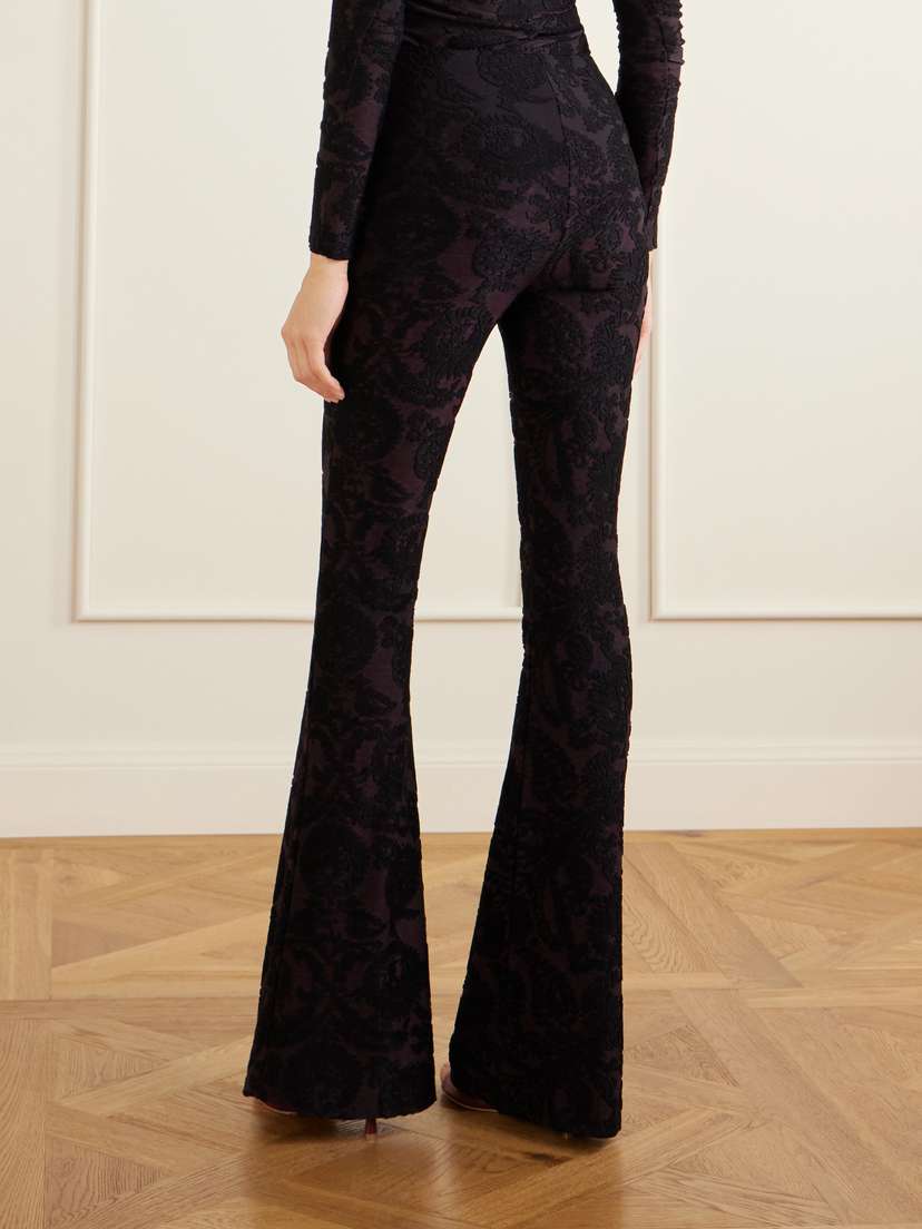 Etro Paisley-jacquard Chenille-trimmed Jersey Flared Pants | Thumbnail 4 Etro Paisley-jacquard Chenille-trimmed Jersey Flared Pants | Thumbnail 4