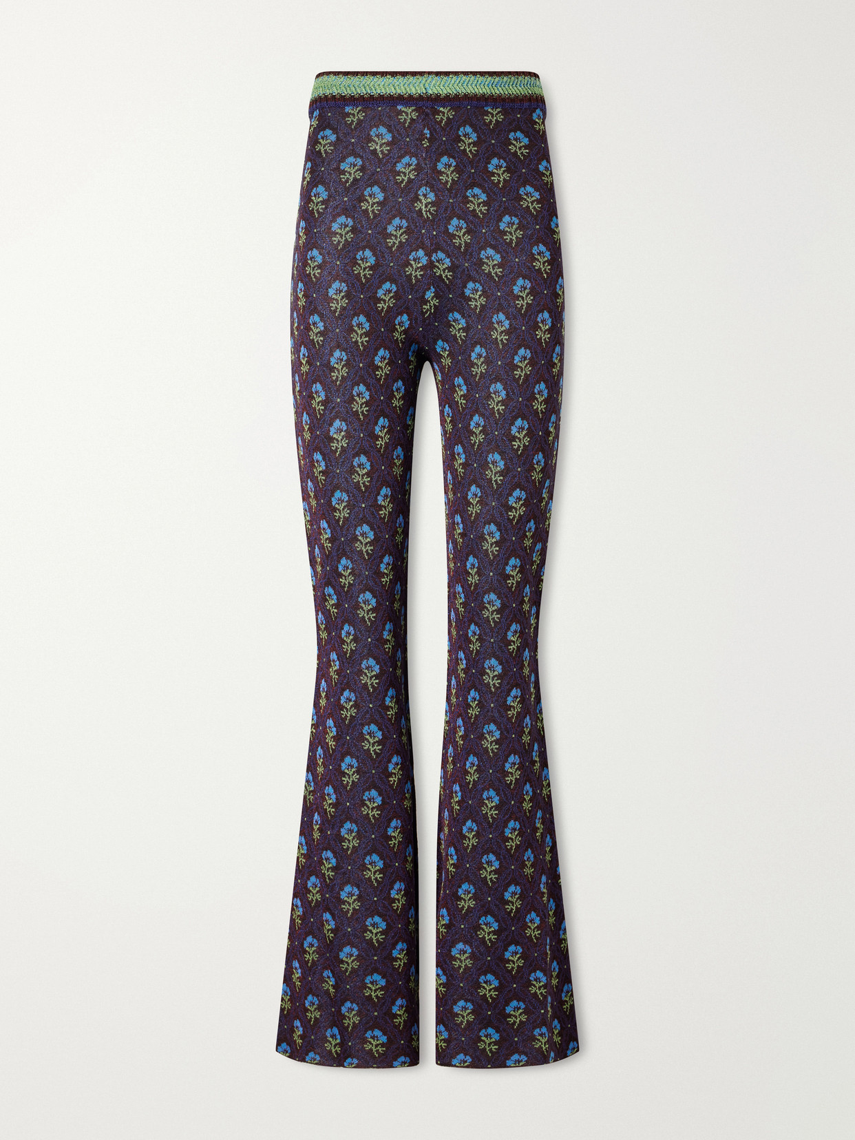 Etro Floral Knitted Flared Pants