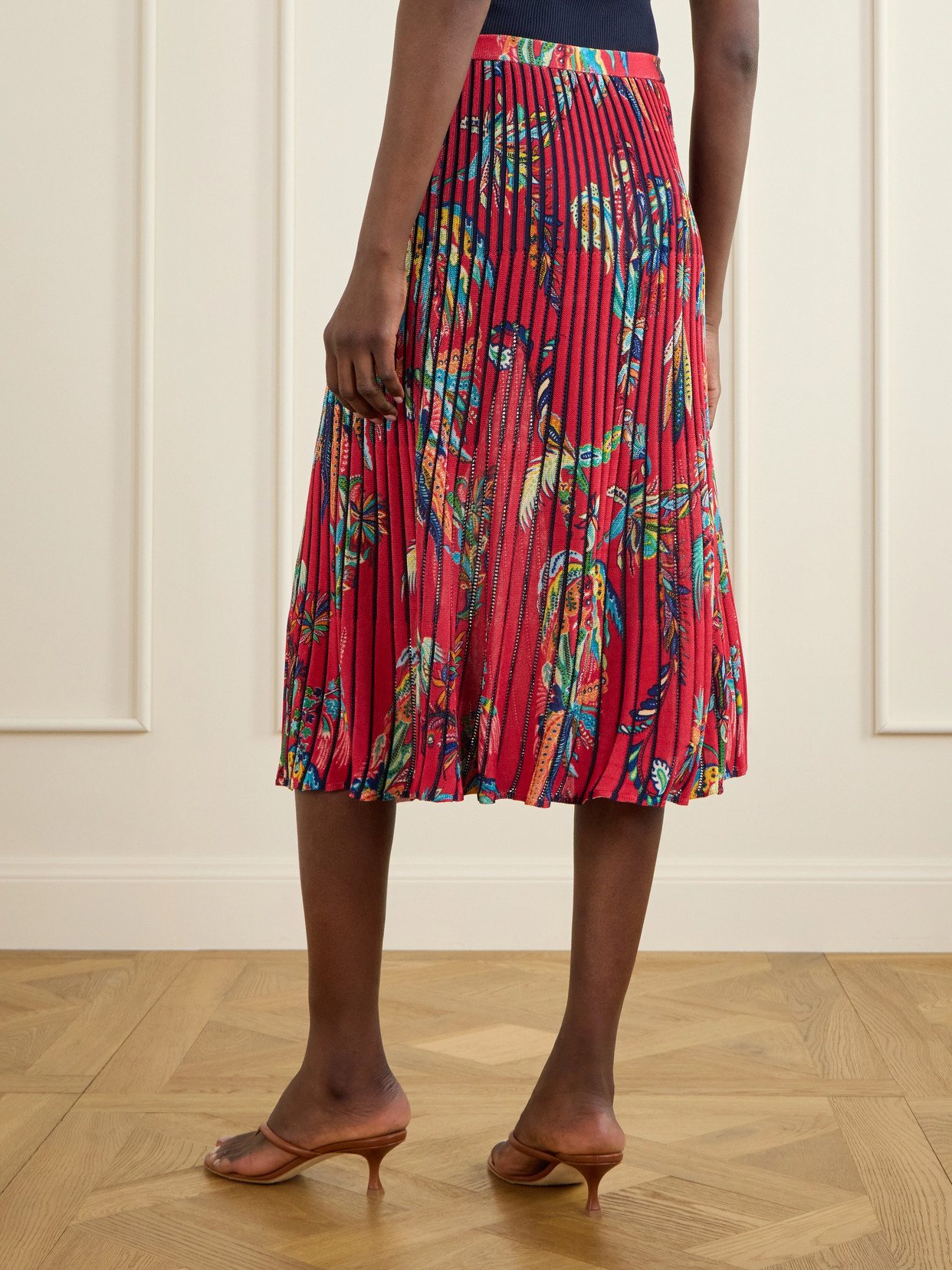 Floral And Paisley-Print Midi