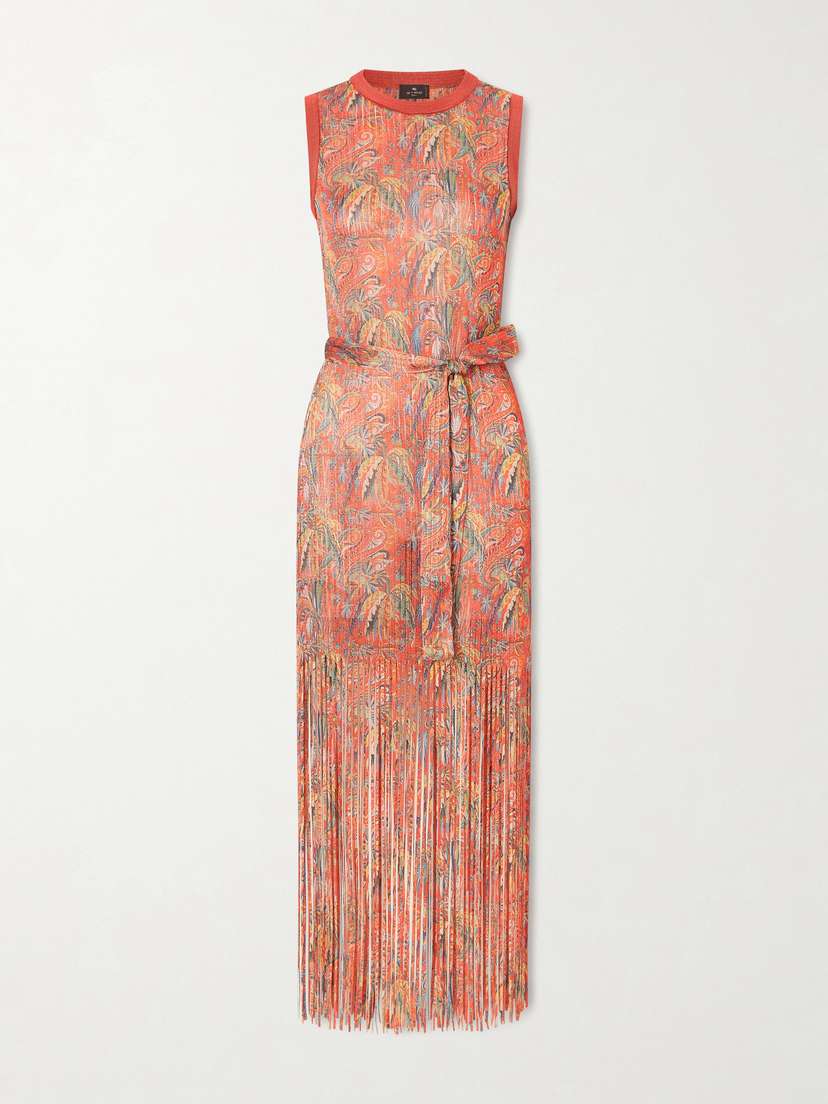 Etro Belted Fringed Jacquard-knit Midi Dress | Thumbnail 7 Etro Belted Fringed Jacquard-knit Midi Dress | Thumbnail 7