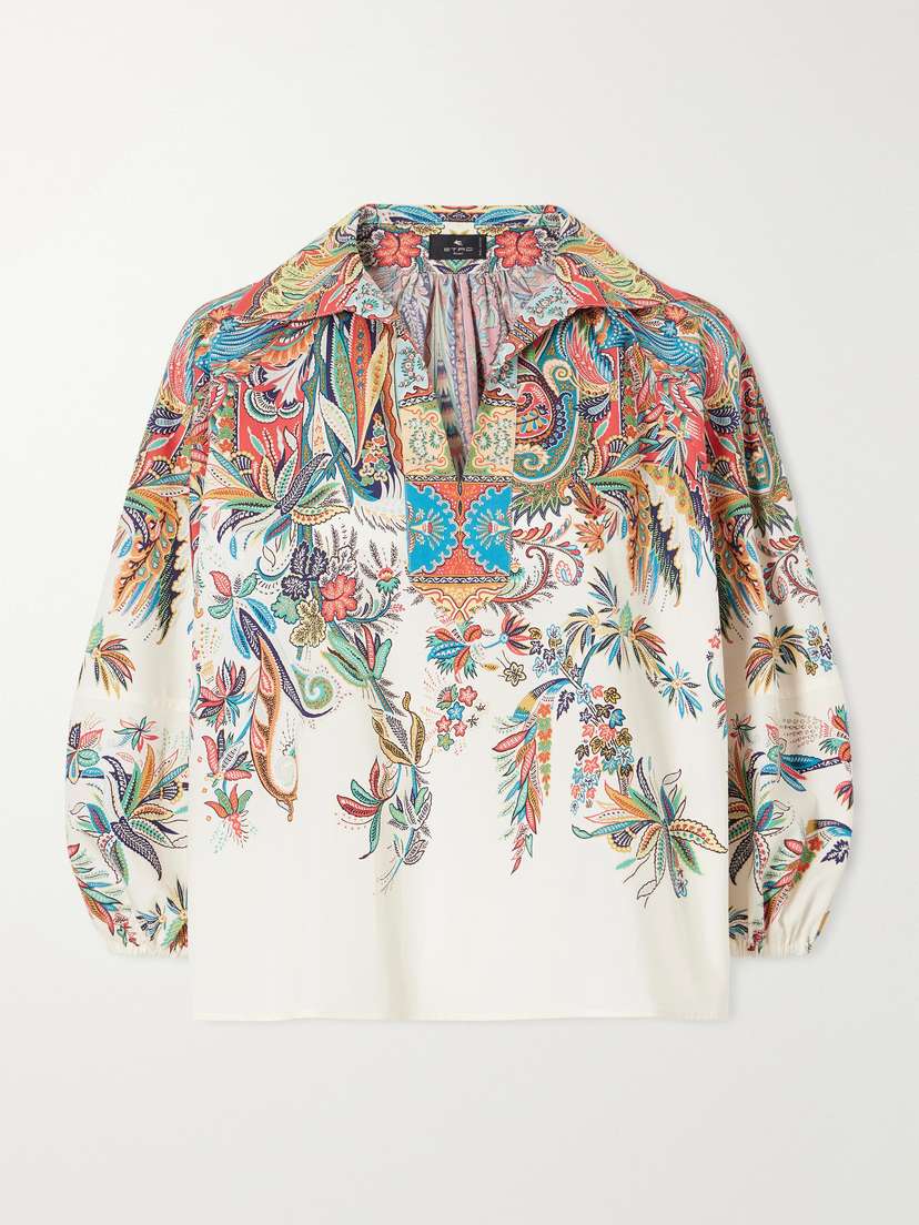 Etro Floral-print Cotton-poplin Blouse | Thumbnail 5
