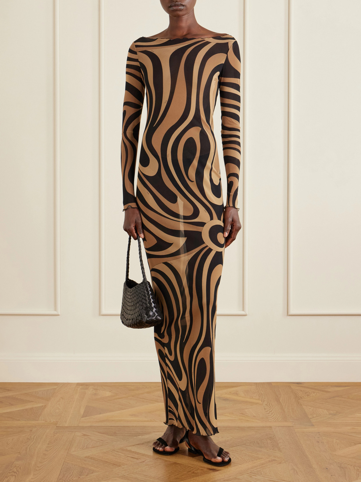 Pucci Geometric Printed Long-sleeved Dress In Multi