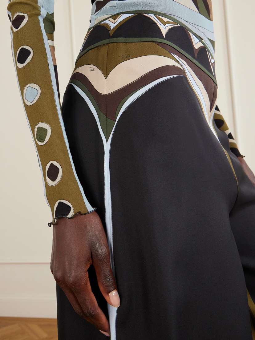 PUCCI Printed Silk-twill Wide-leg Pants | Thumbnail 4