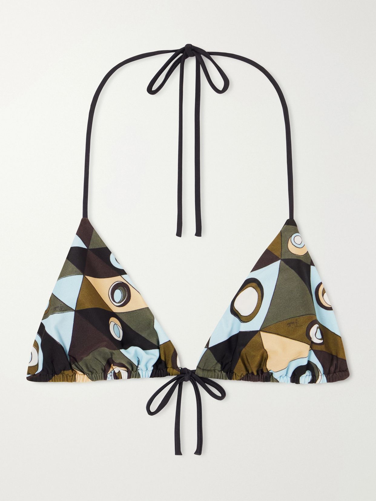 Pucci Printed triangle bikini top