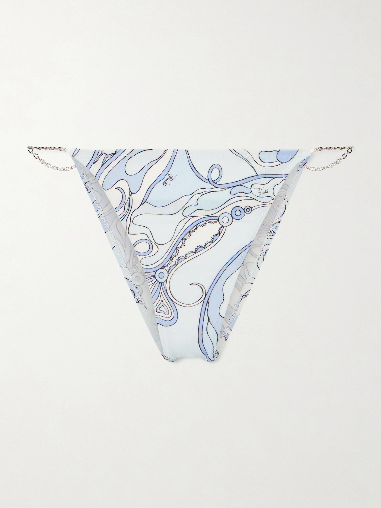 Pucci Printed Bikini Briefs In Blue