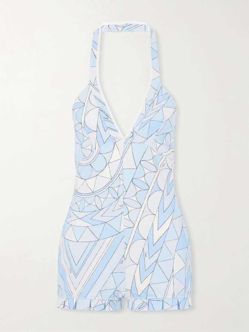 PUCCI Printed Jersey Playsuit