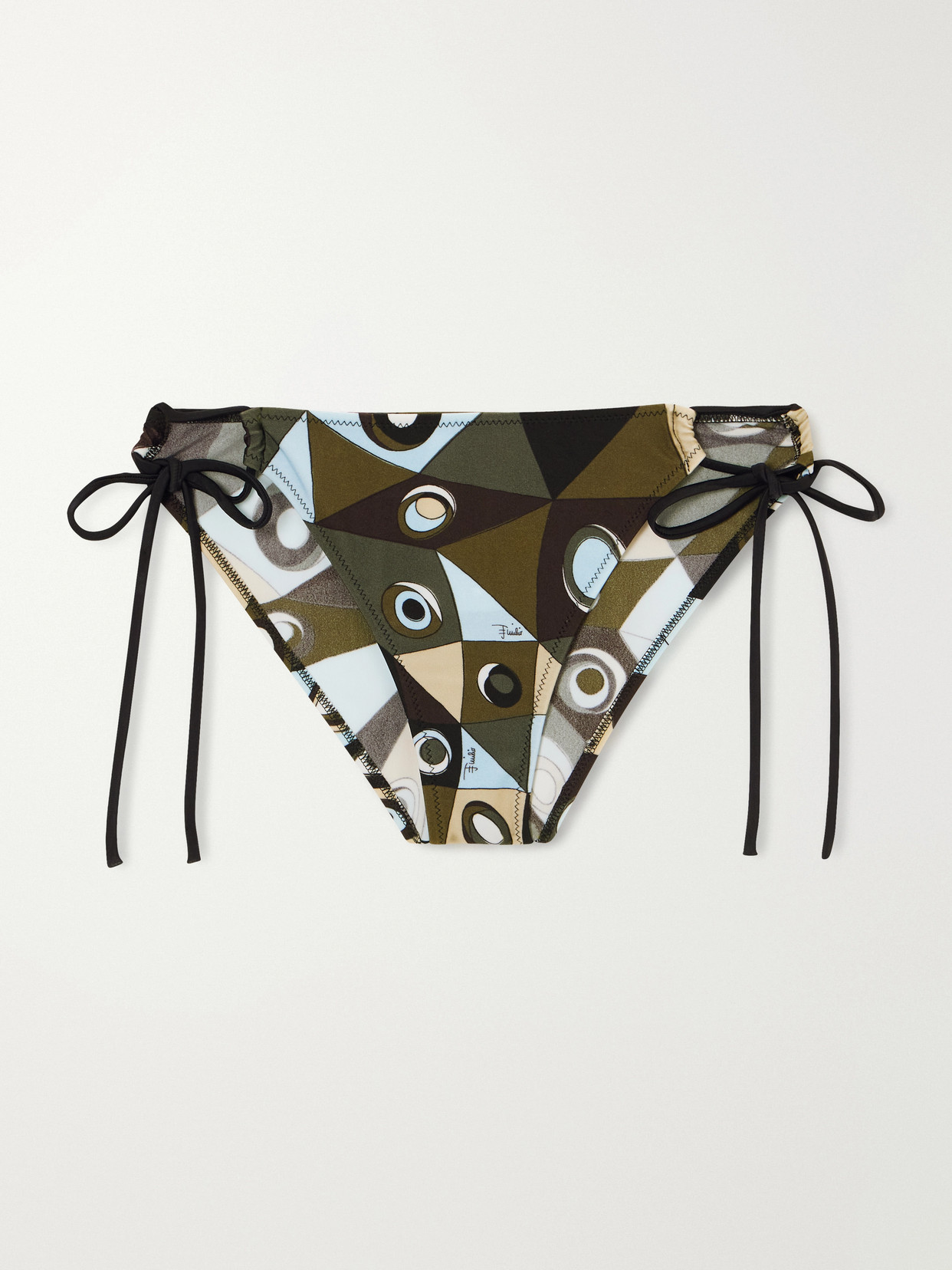 Pucci Printed Bikini Briefs In Green