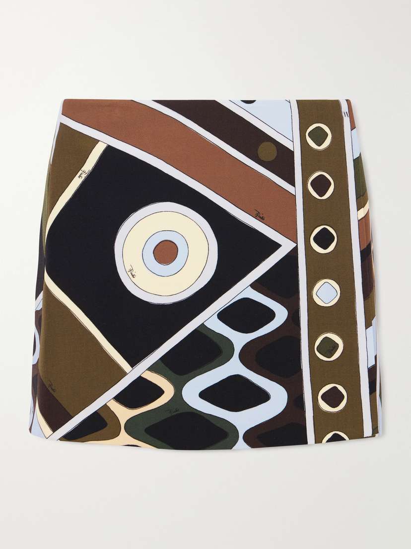 PUCCI Printed Wool Mini Skirt