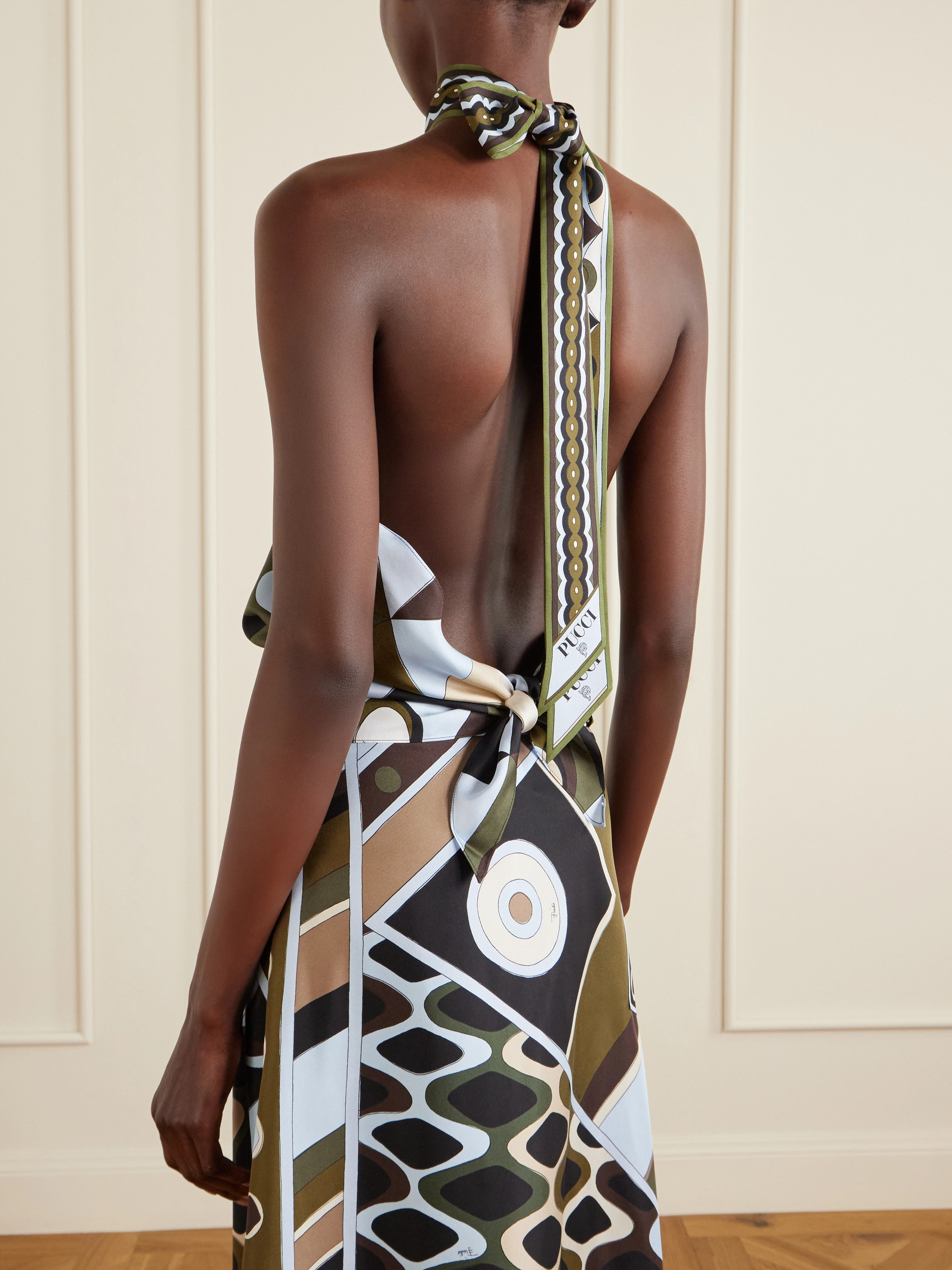 Pucci Printed silk-twill top