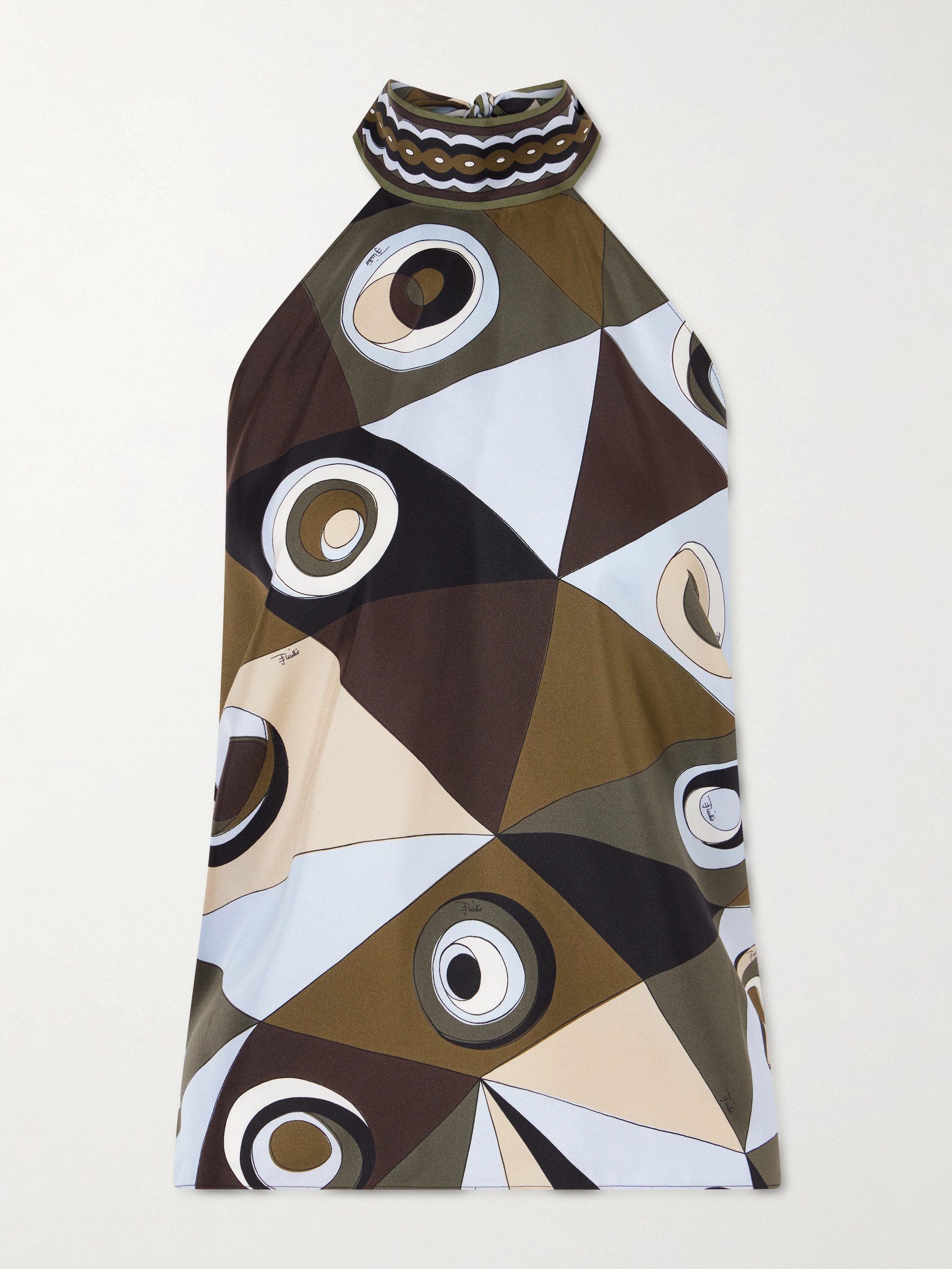 Pucci Printed silk-twill top