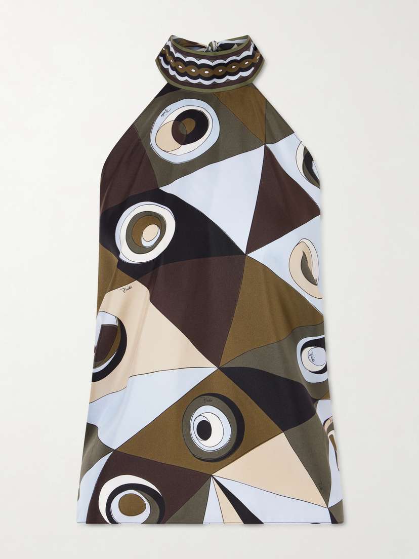 PUCCI Printed Silk-twill Top