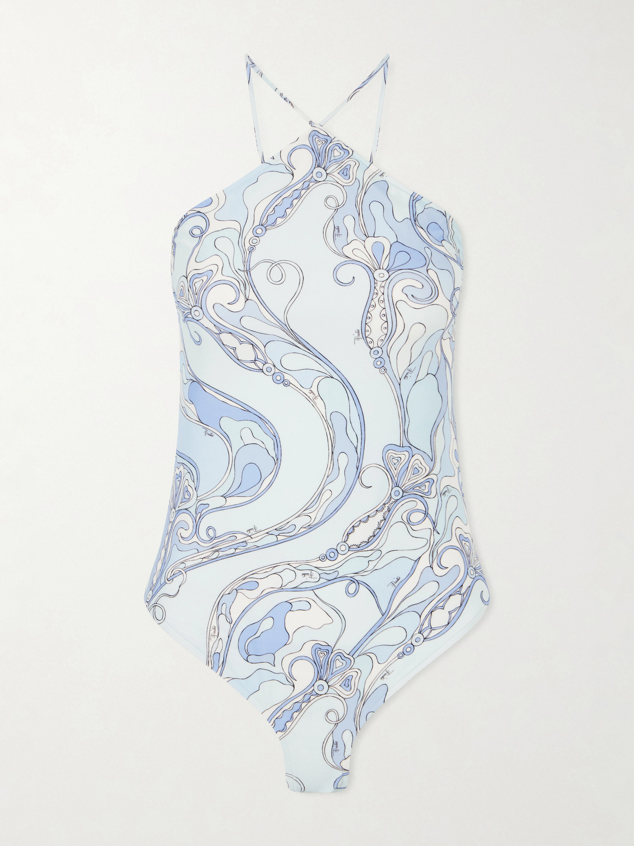 Pucci Printed Swimsuit In Blue