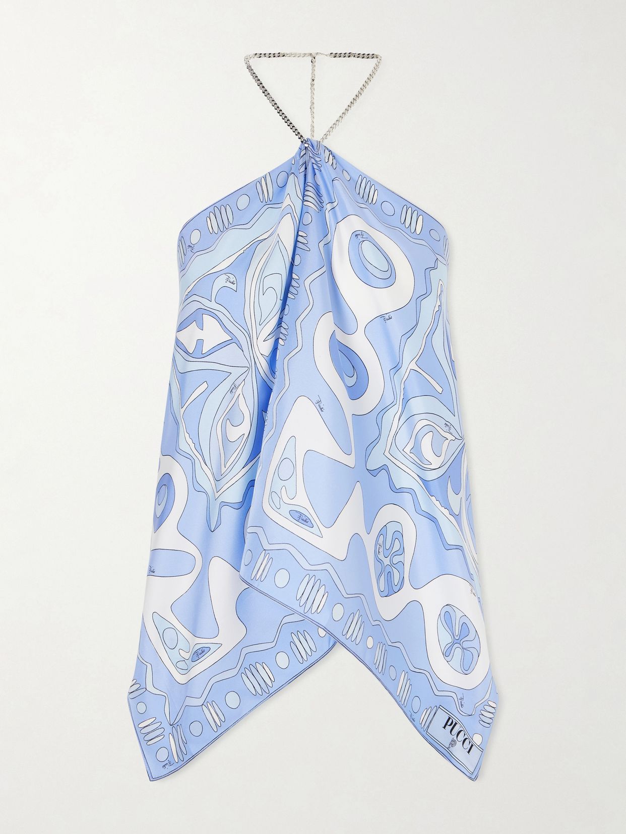 Pucci Printed silk-twill top