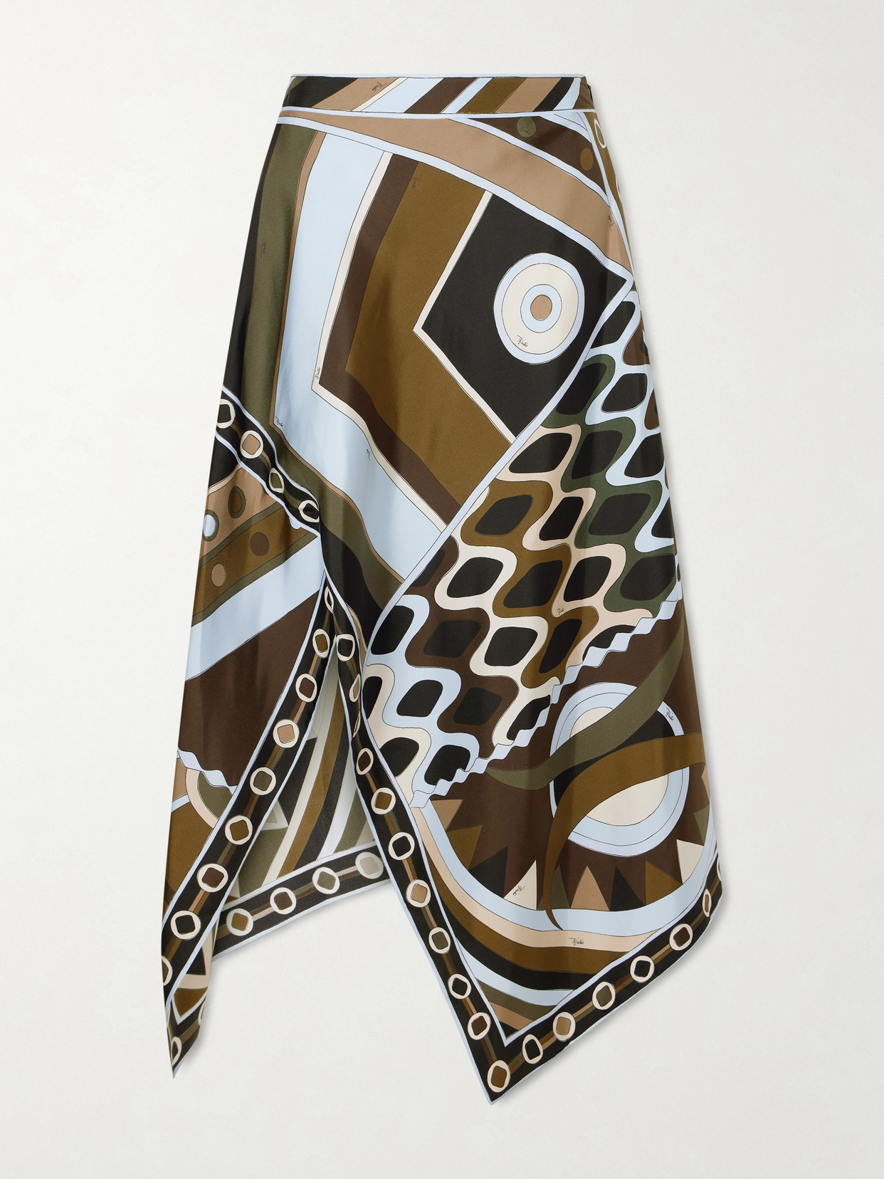 Pucci - Asymmetric Printed Silk-Twill Maxi