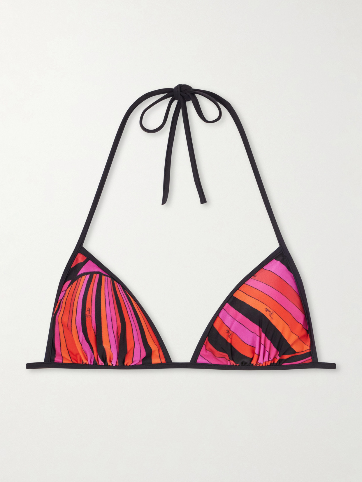 Pucci Printed Bikini Top In Pink