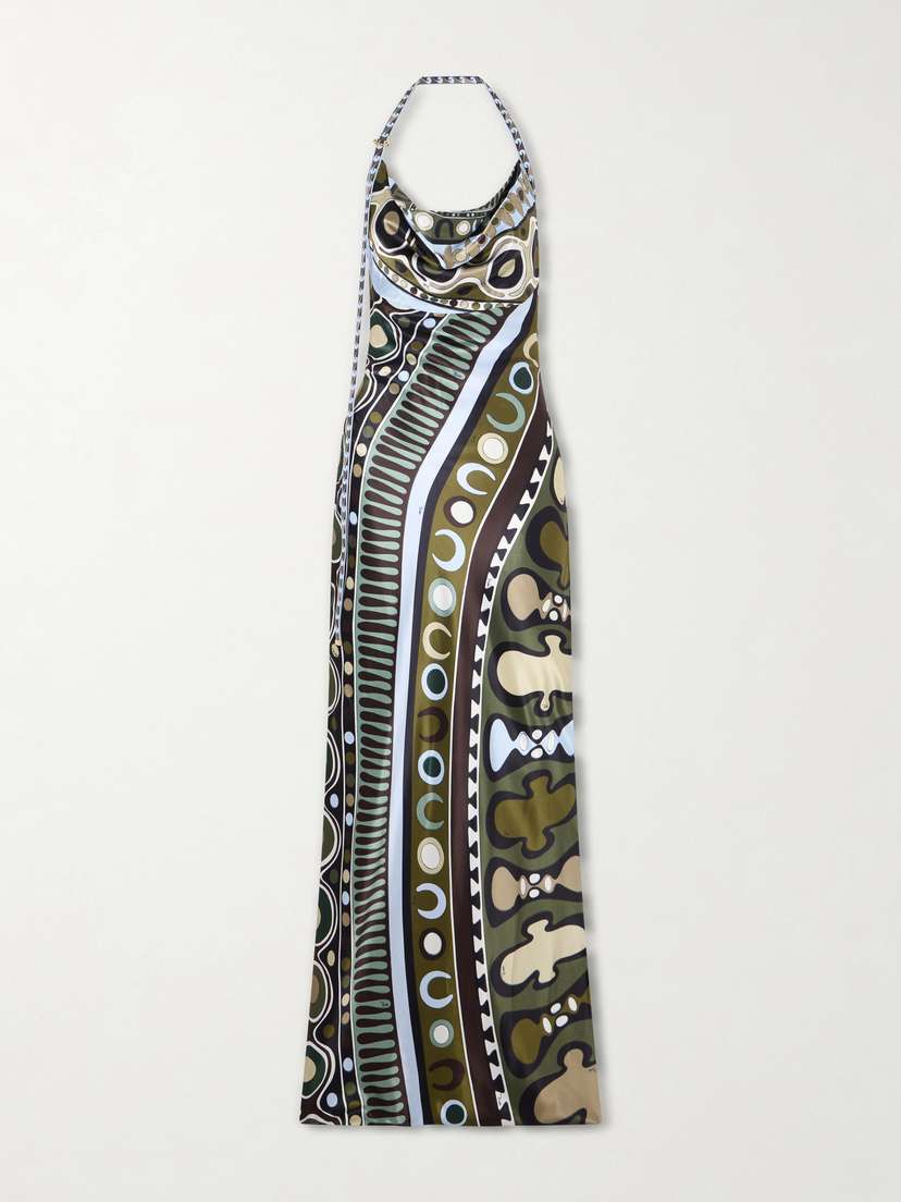 PUCCI Printed Satin Maxi Dress | Thumbnail 5