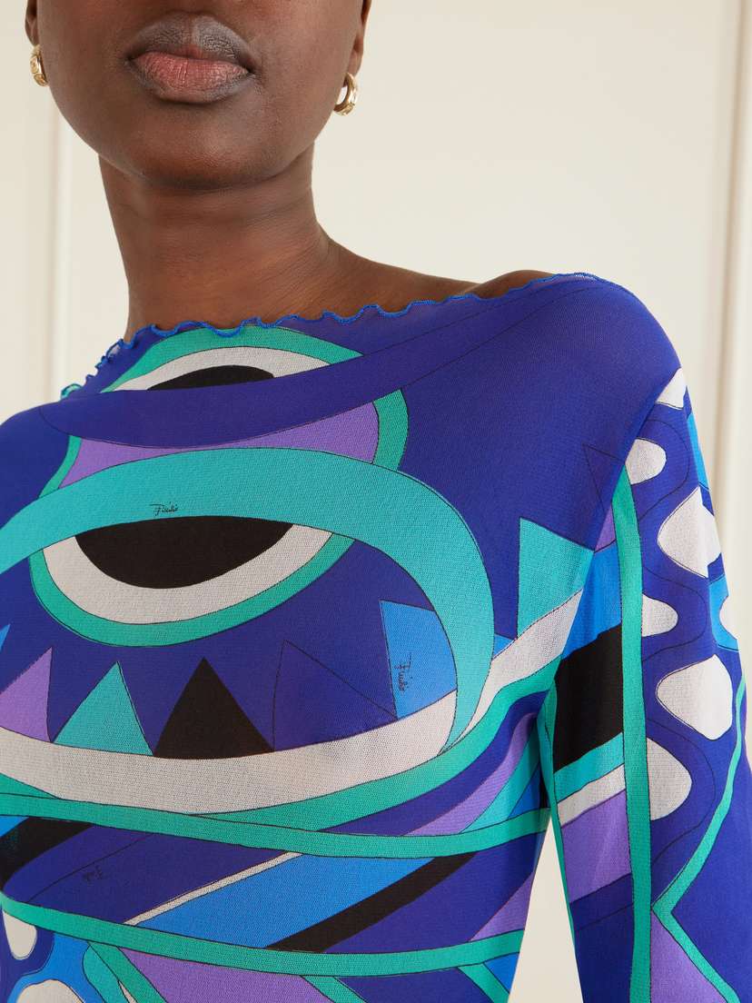 PUCCI Printed Tulle Maxi Dress | Thumbnail 4