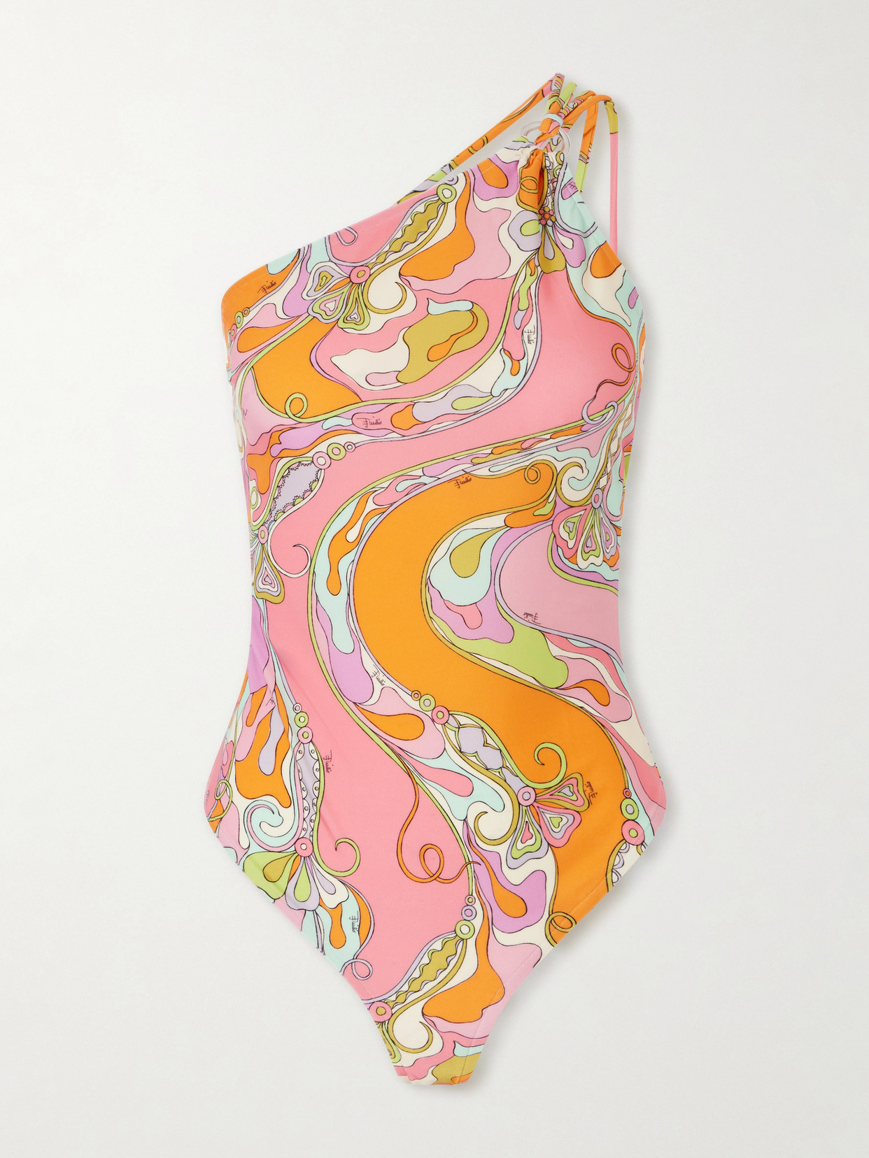 Pucci Embellished Printed Swimsuit In Multi