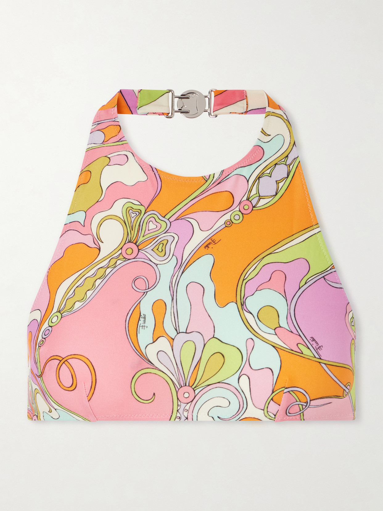Pucci Printed Halterneck Bikini In Multi
