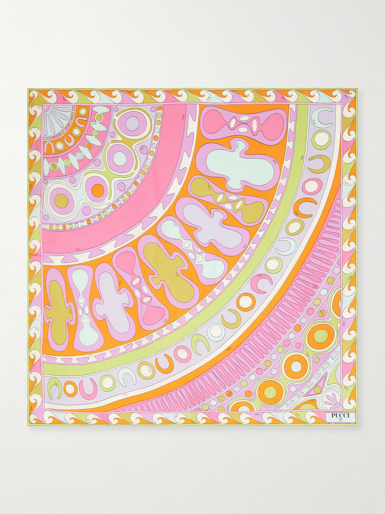 Pucci Printed Silk-twill Scarf In Multi