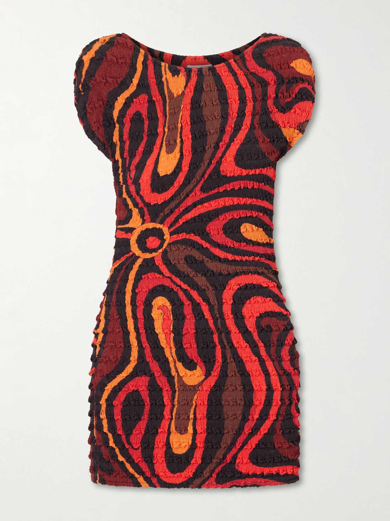 Pucci Shibori Crinkled-crepe Printed Mini Dress In Multi