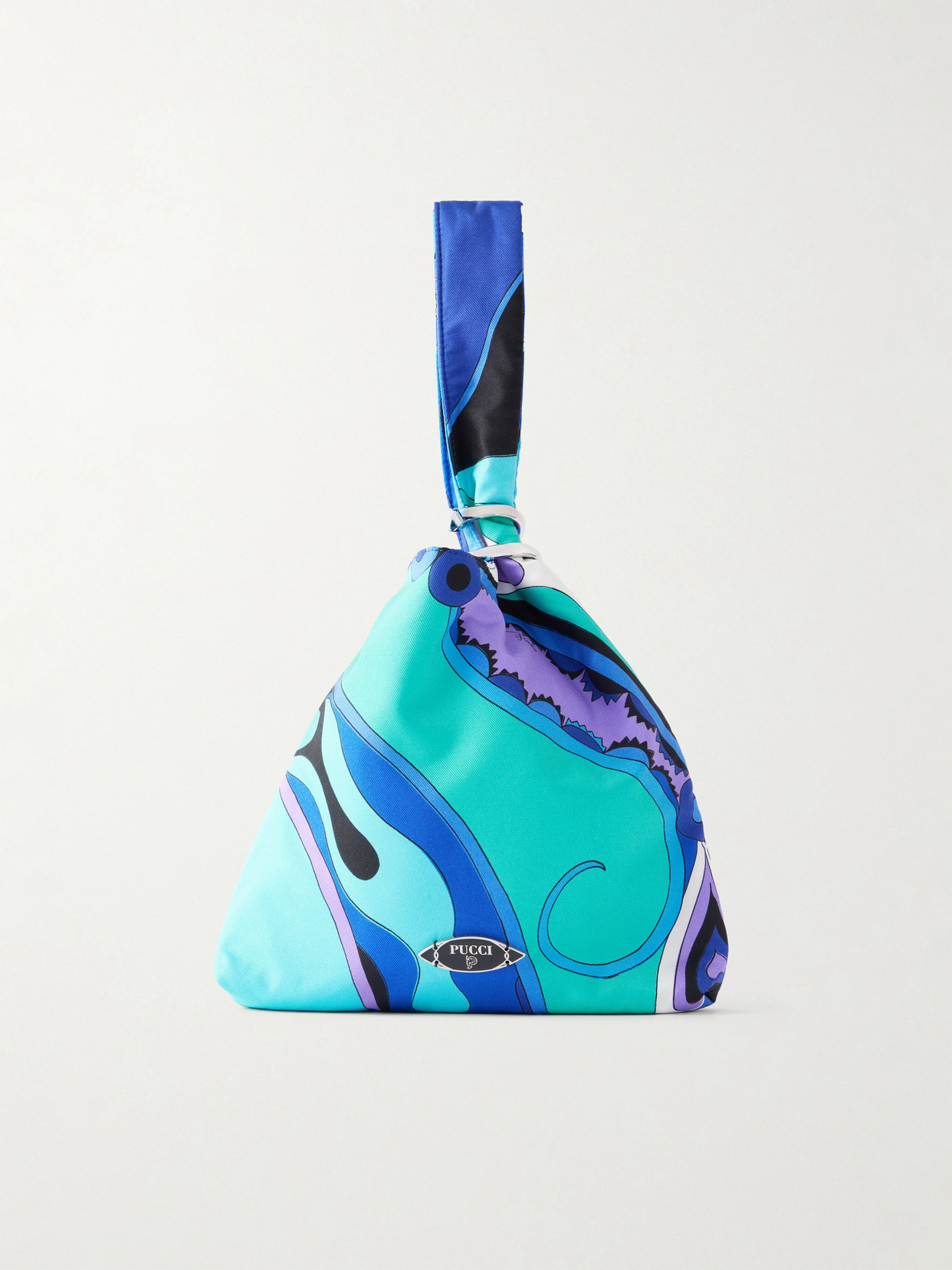 PUCCI - Emilio Printed Silk Twill Clutch Bag - Blue